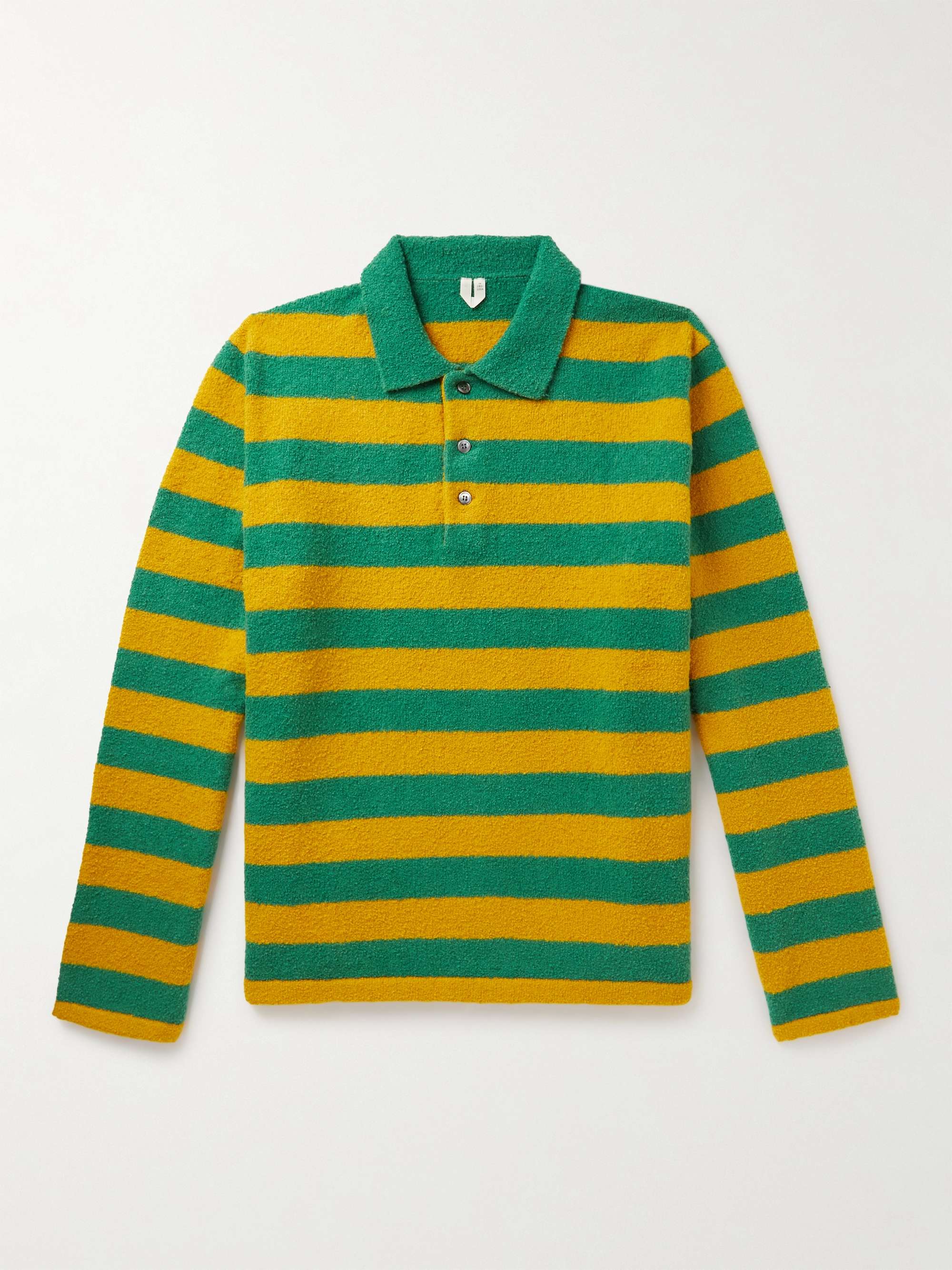 ARKET Stones Striped Cotton-Blend Bouclé Polo Shirt for Men | MR PORTER