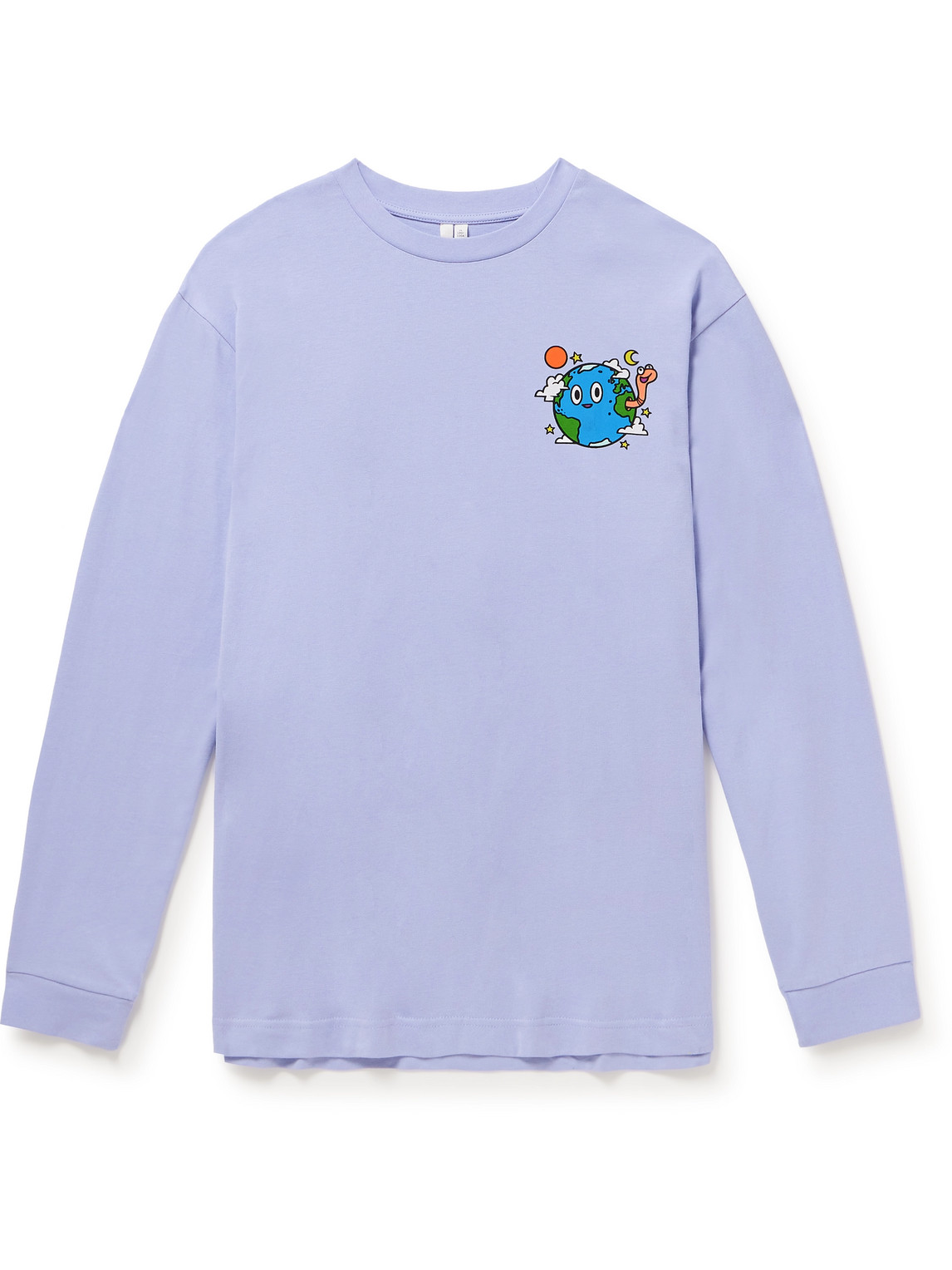 Arket Opus Printed Organic Cotton-jersey T-shirt In Purple