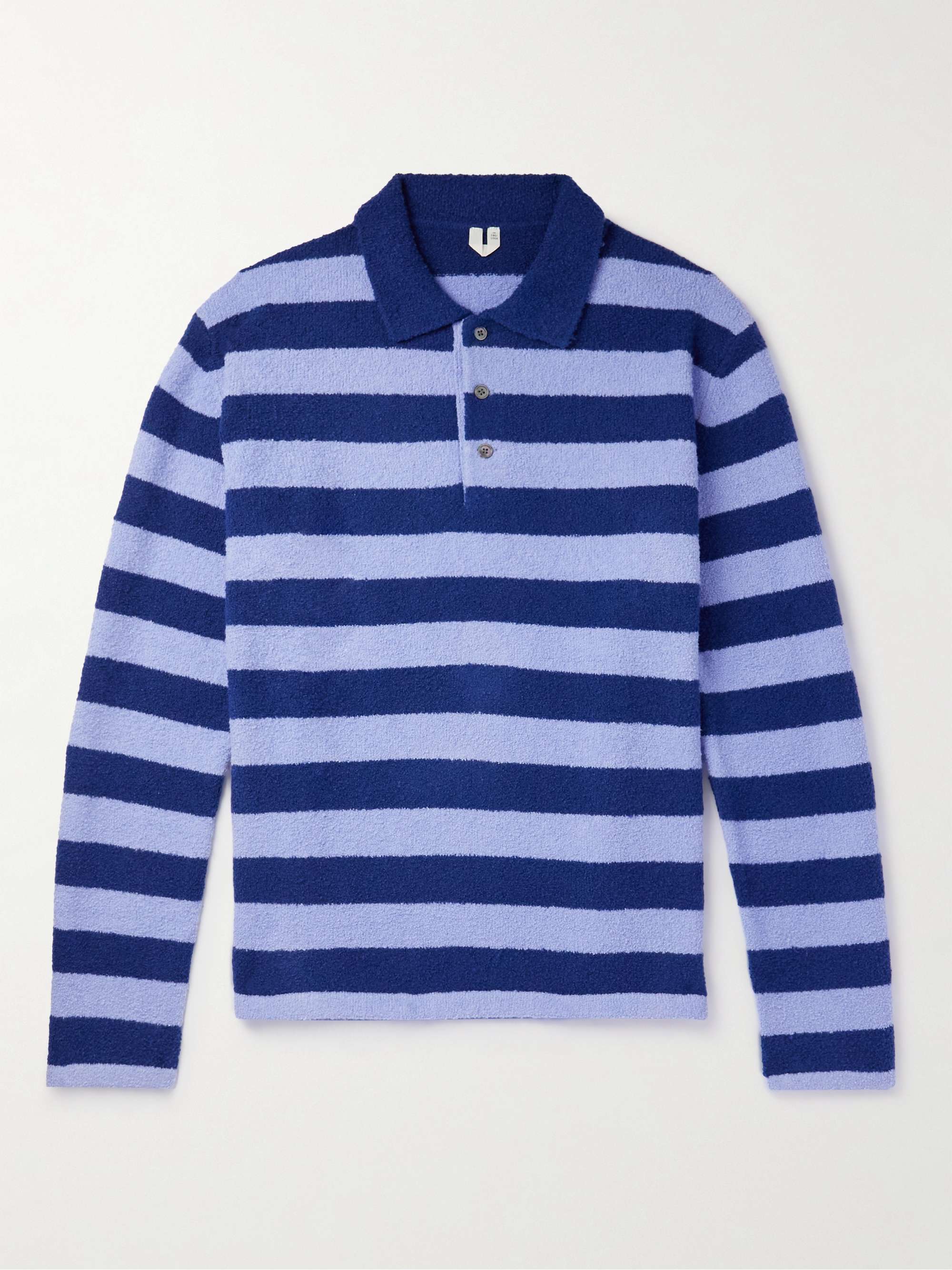 ARKET Stones Striped Cotton-Blend Bouclé Polo Shirt for Men | MR PORTER