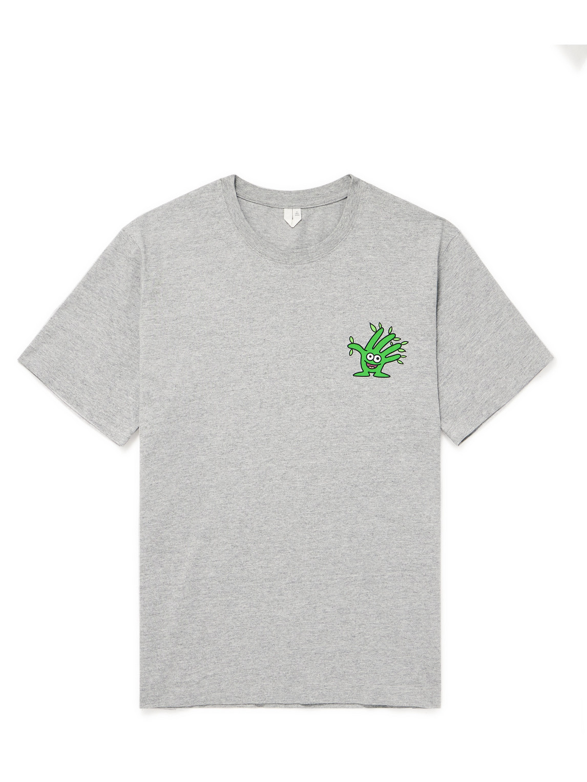 Arket Niko Printed Organic Cotton-jersey T-shirt In Gray