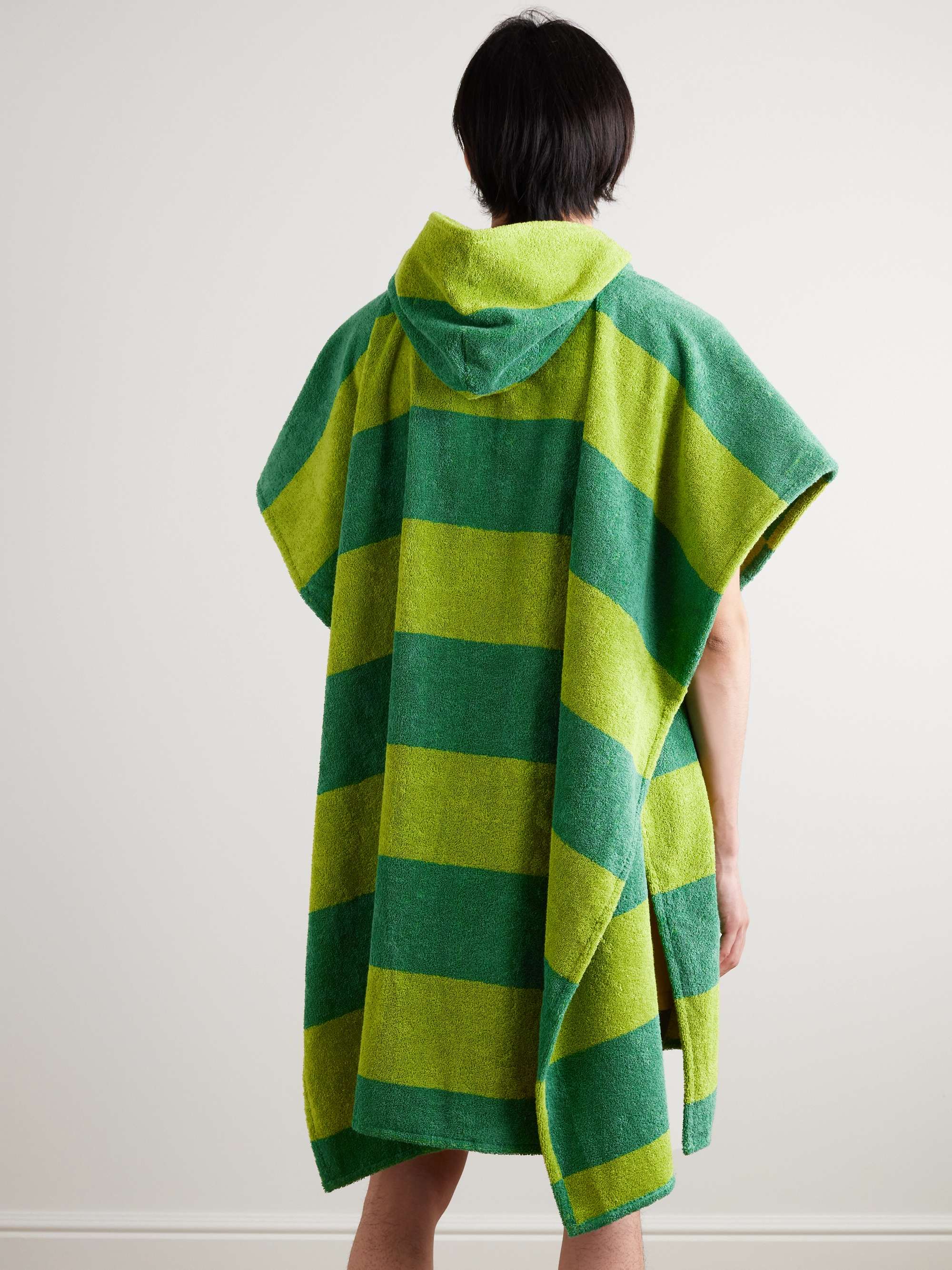 ARKET Jemima Striped Cotton-Terry Hooded Poncho