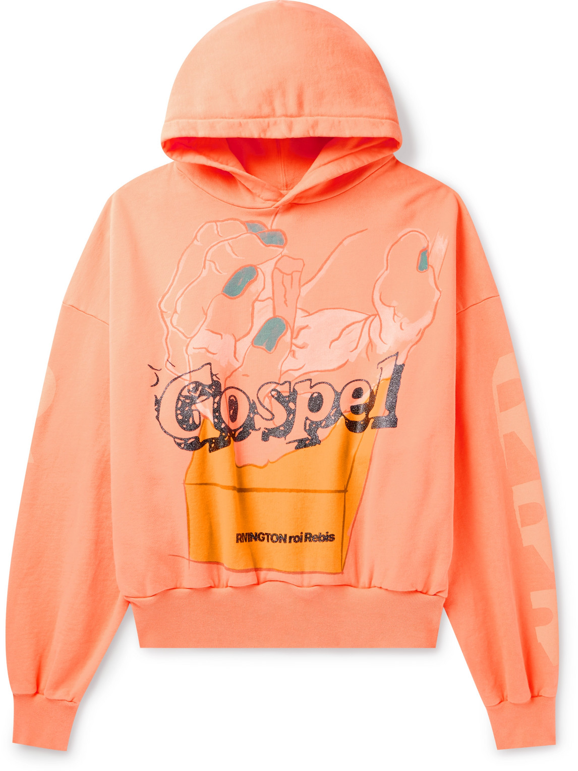 Gospel Logo-Print Sparkle-Embellished Cotton-Jersey Hoodie