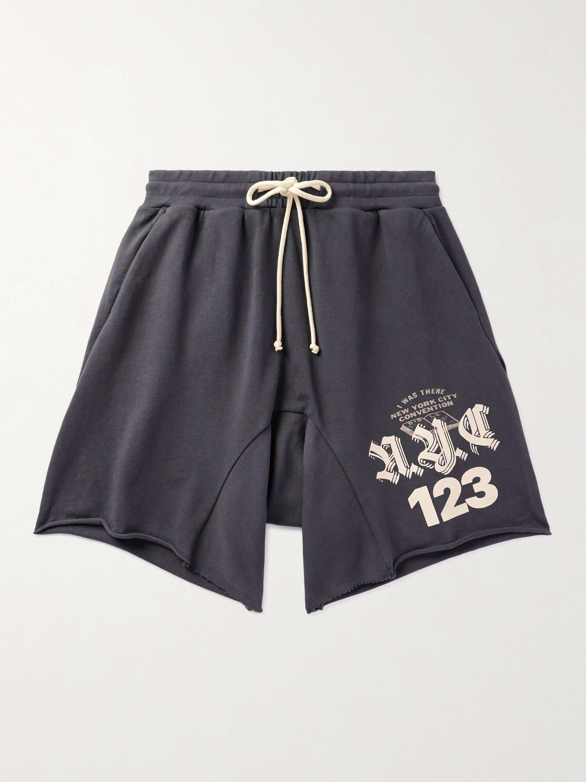 RRR123 C.V.A. NYC Straight-Leg Logo-Print Cotton-Jersey Drawstring ...