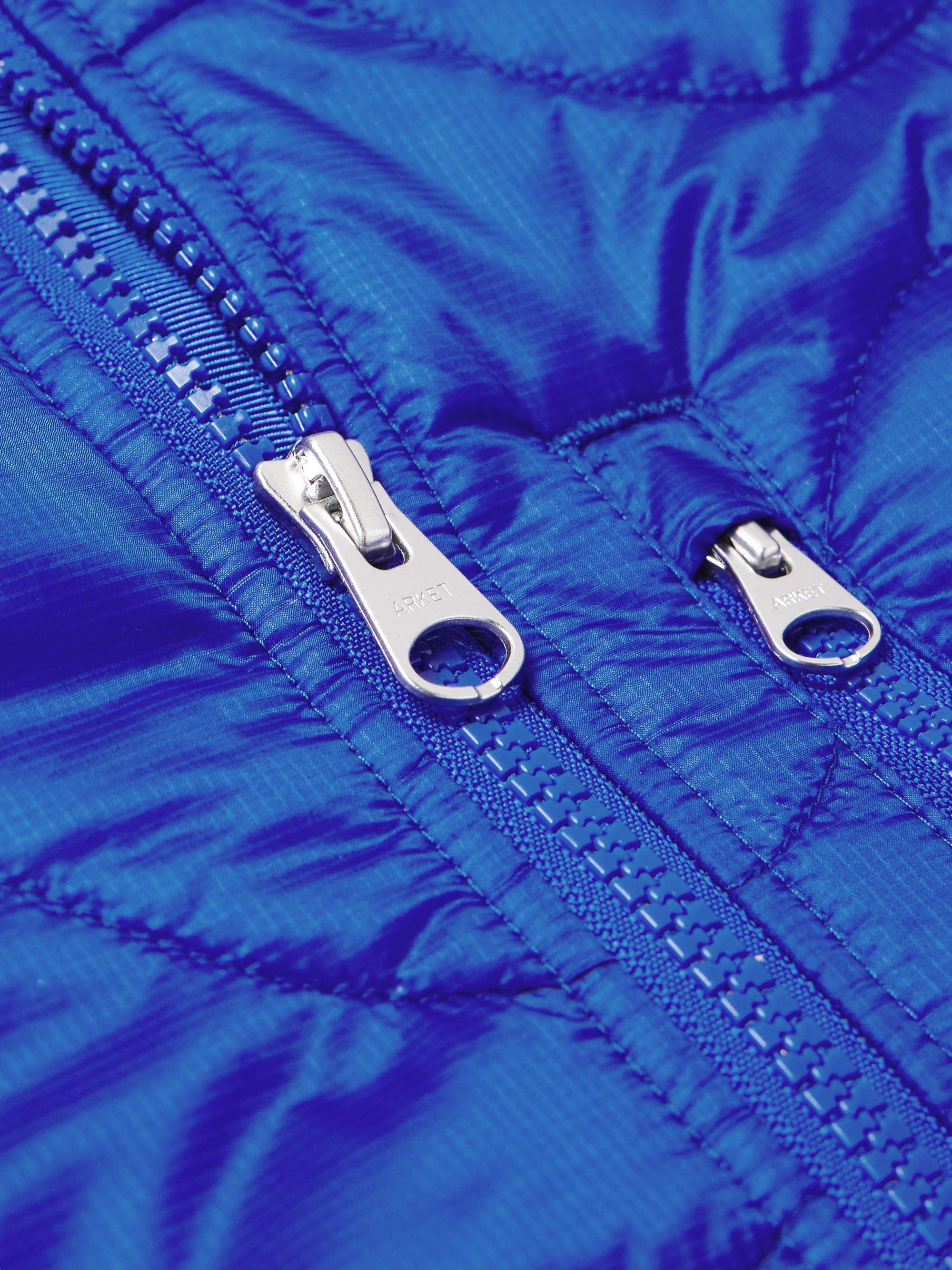 ARKET Runner Quilted Recycled-Shell Half-Zip Jacket