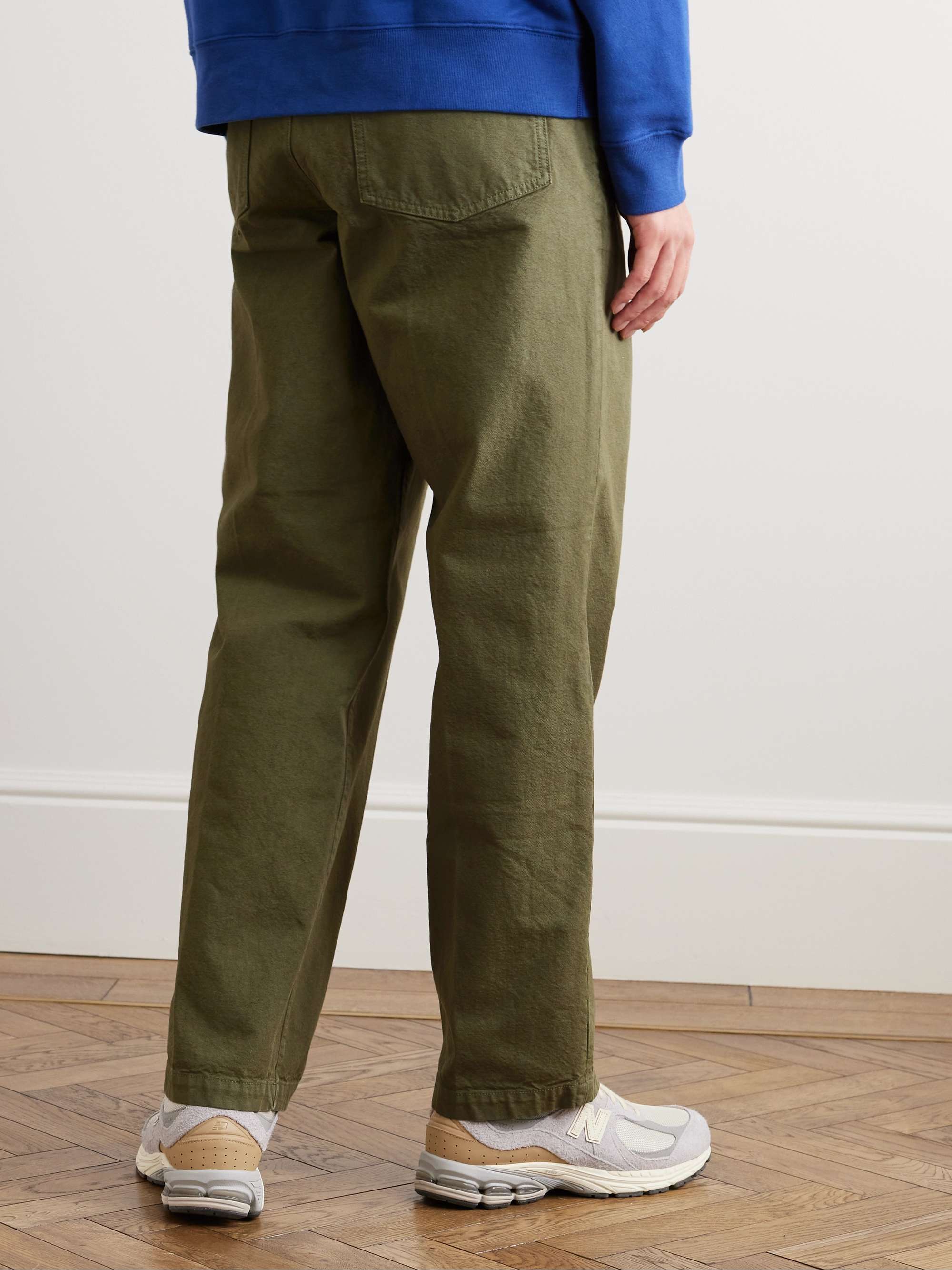 ARKET Eurythmics Straight-Leg Pleated Cotton-Twill Trousers