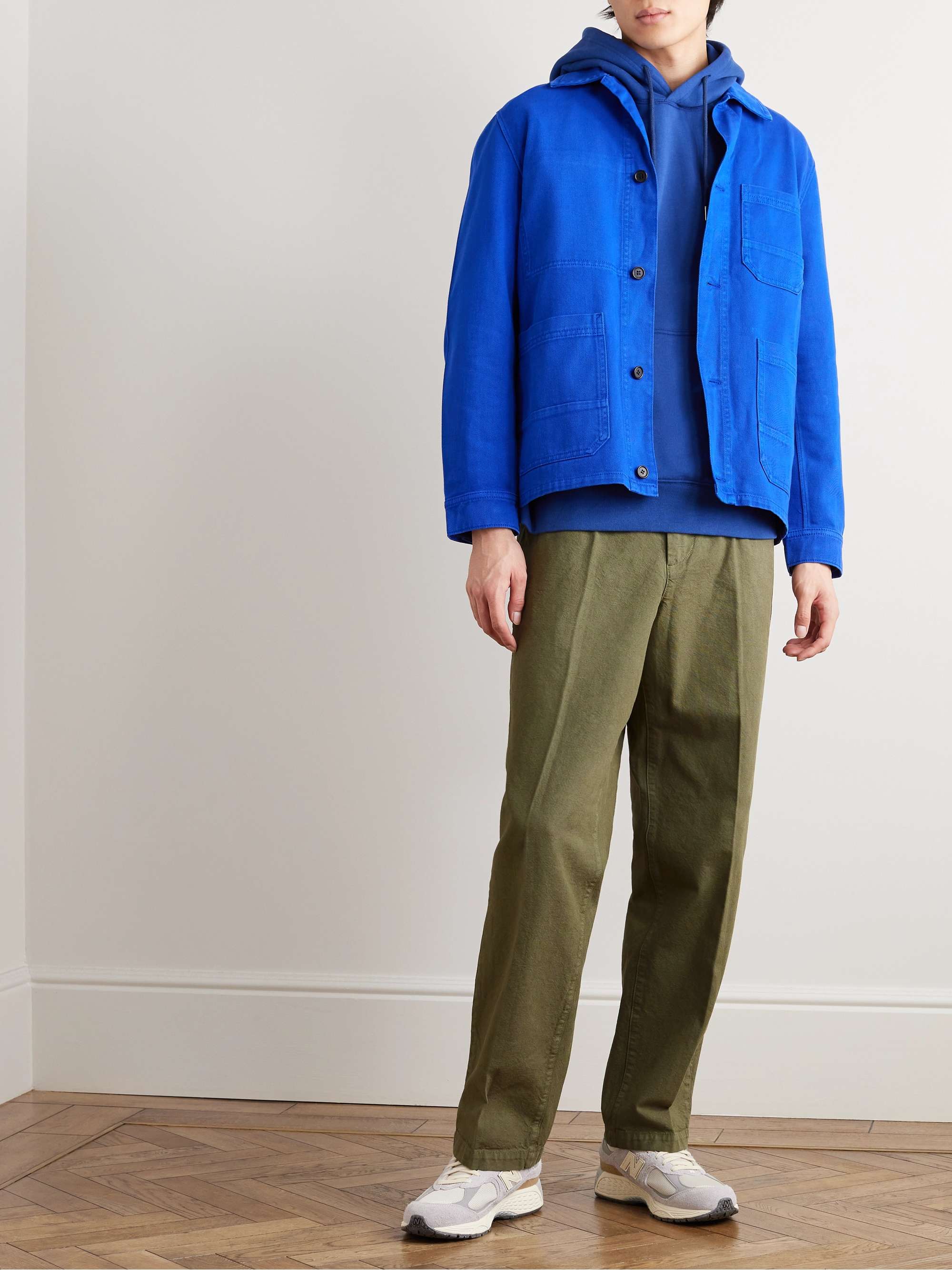 Relaxed fit double darted twill trousers  Studio  Massimo Dutti