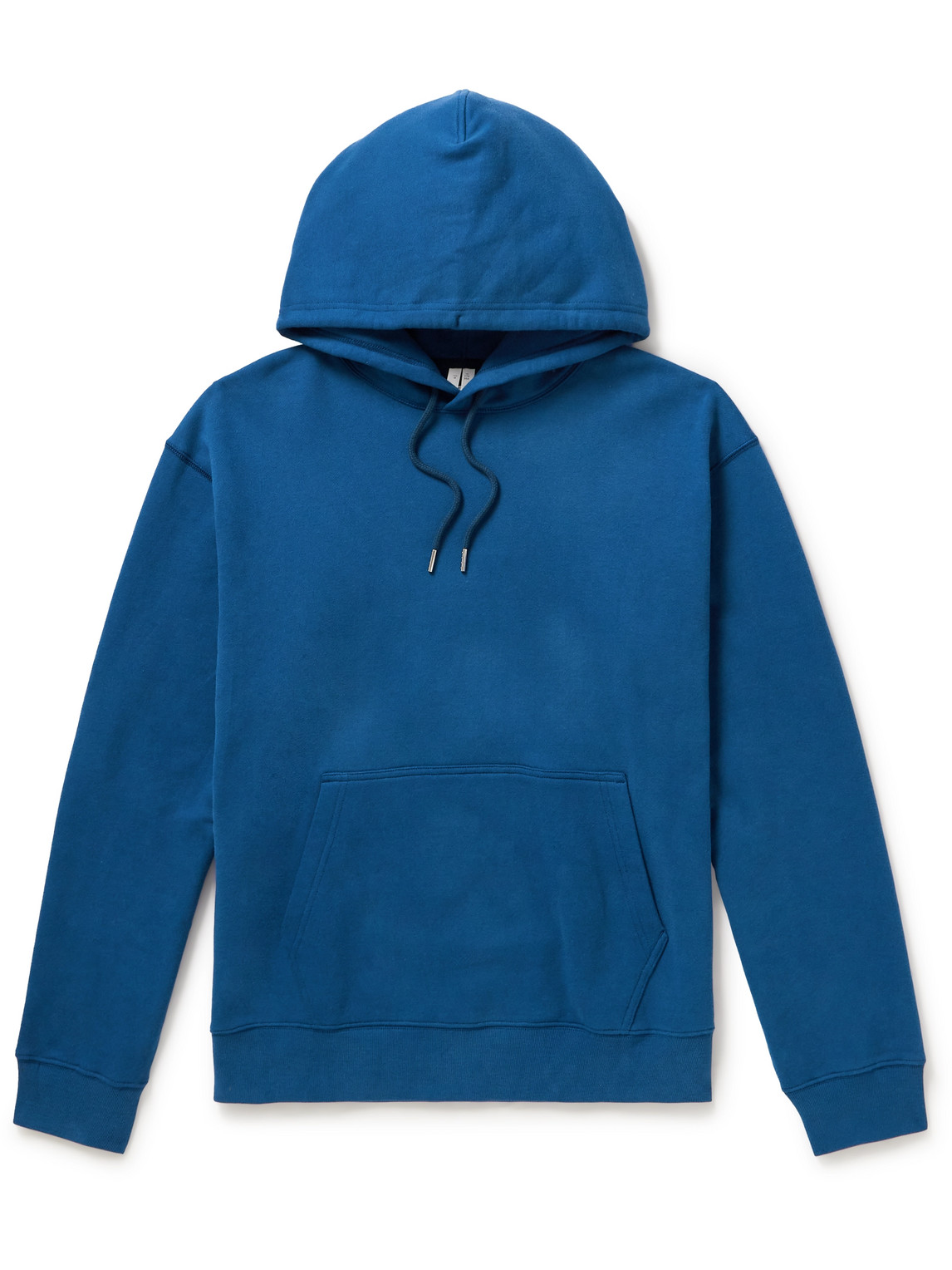 Arket Owl Organic Cotton-jersey Hoodie In Blue
