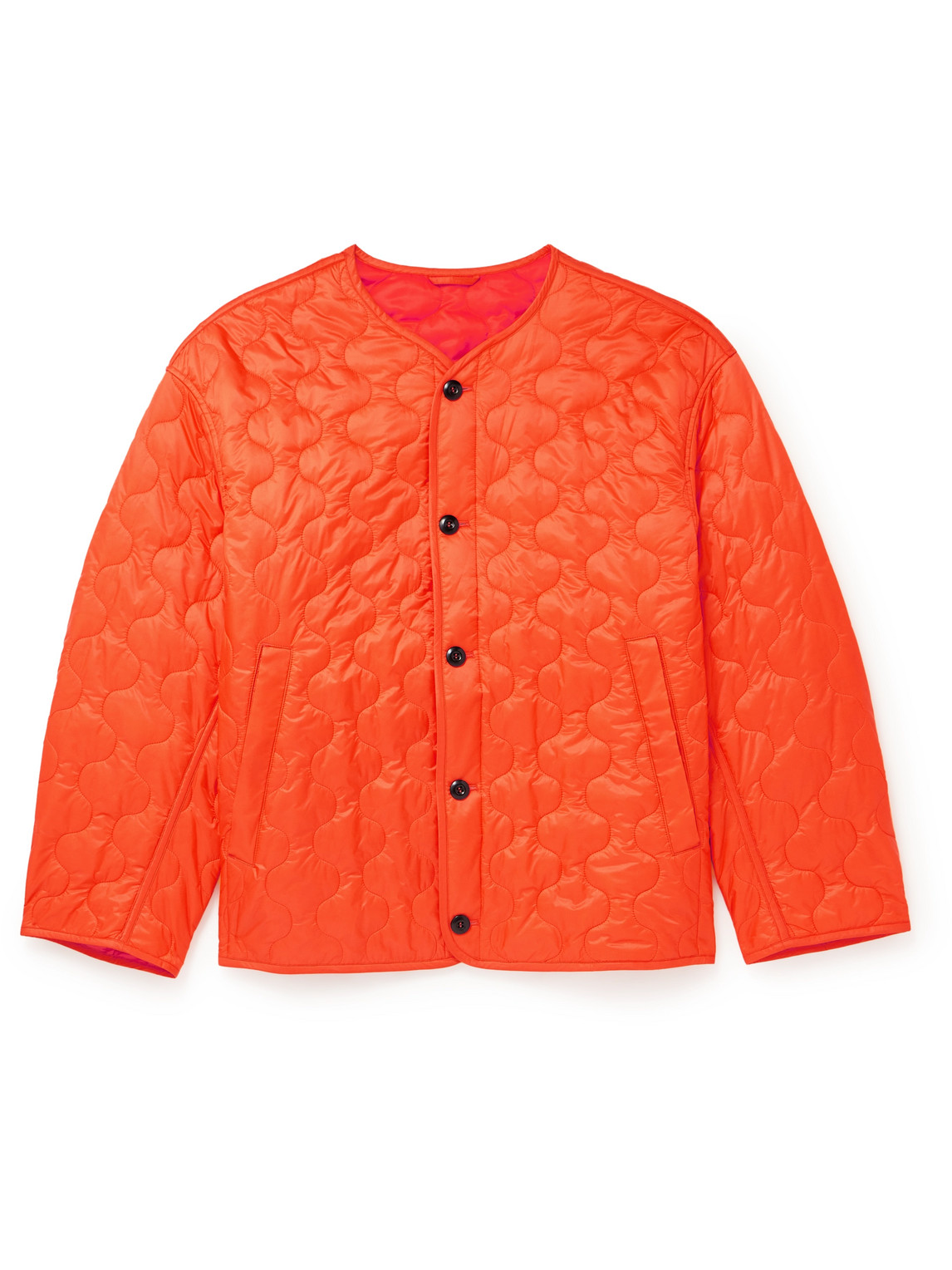 Arket Agyl Quilted Recycled-shell Jacket In Orange