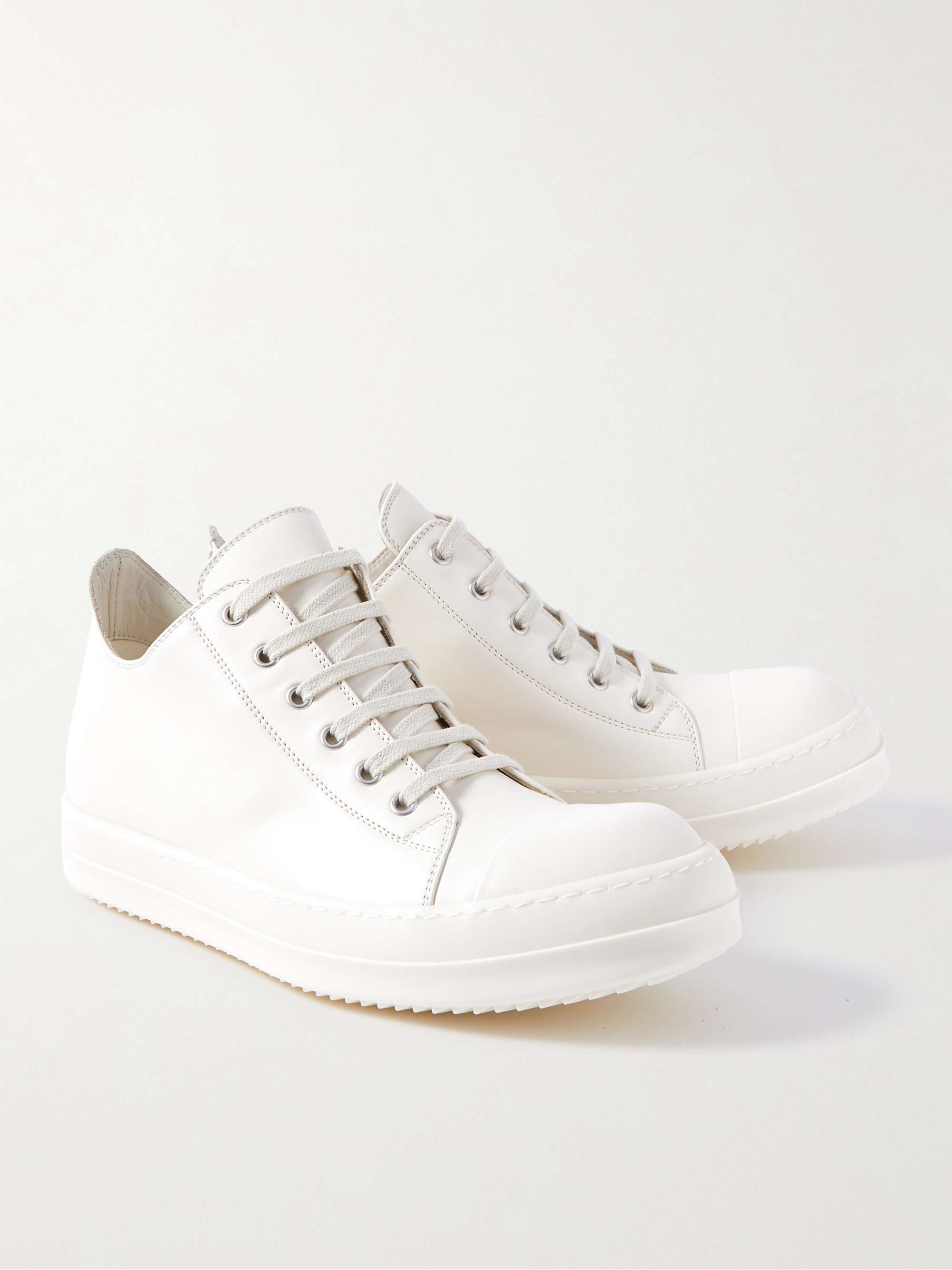 RICK OWENS Leather Sneakers for Men | MR PORTER