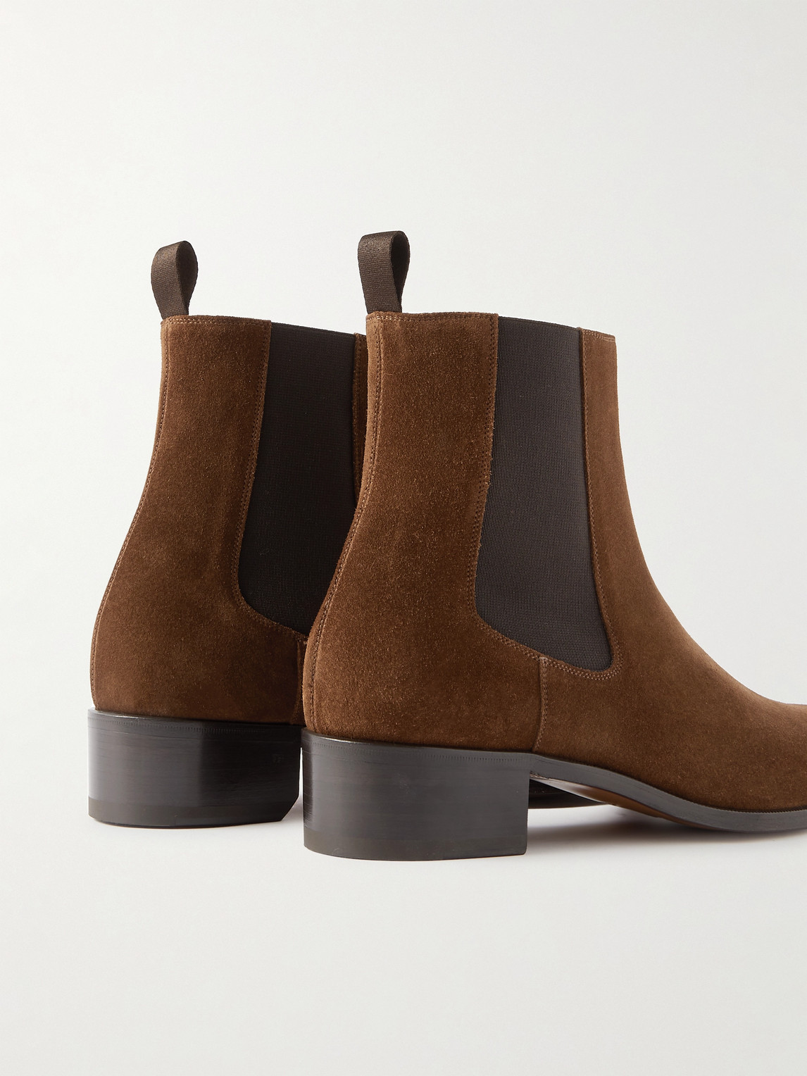 Shop Tom Ford Alec Suede Chelsea Boots In Brown