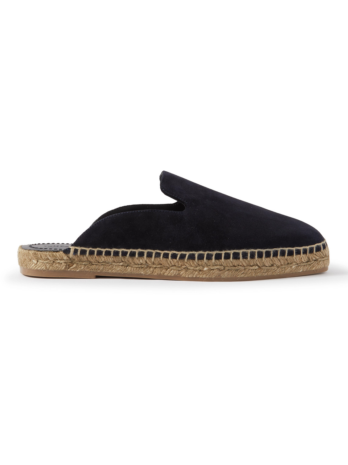 Tom Ford Barnes Suede Backless Espadrilles In Black