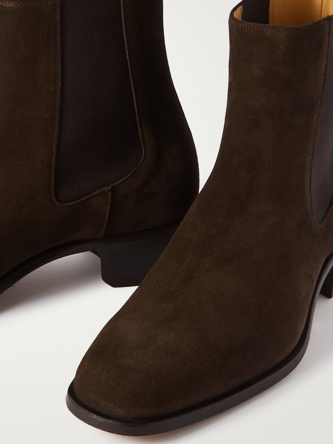 Shop Tom Ford Alec Suede Chelsea Boots In Brown