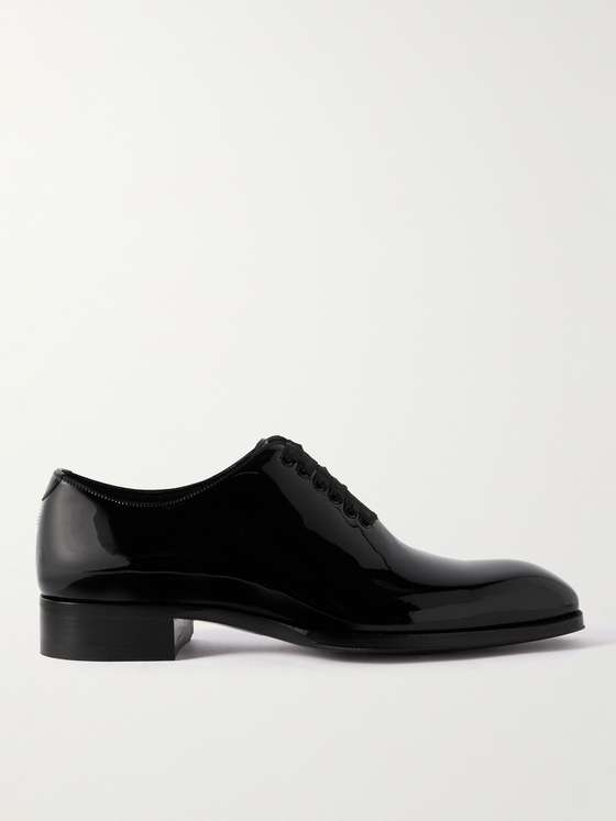 Tomford Elkan Whole-Cut Patent-Leather Oxford Shoes