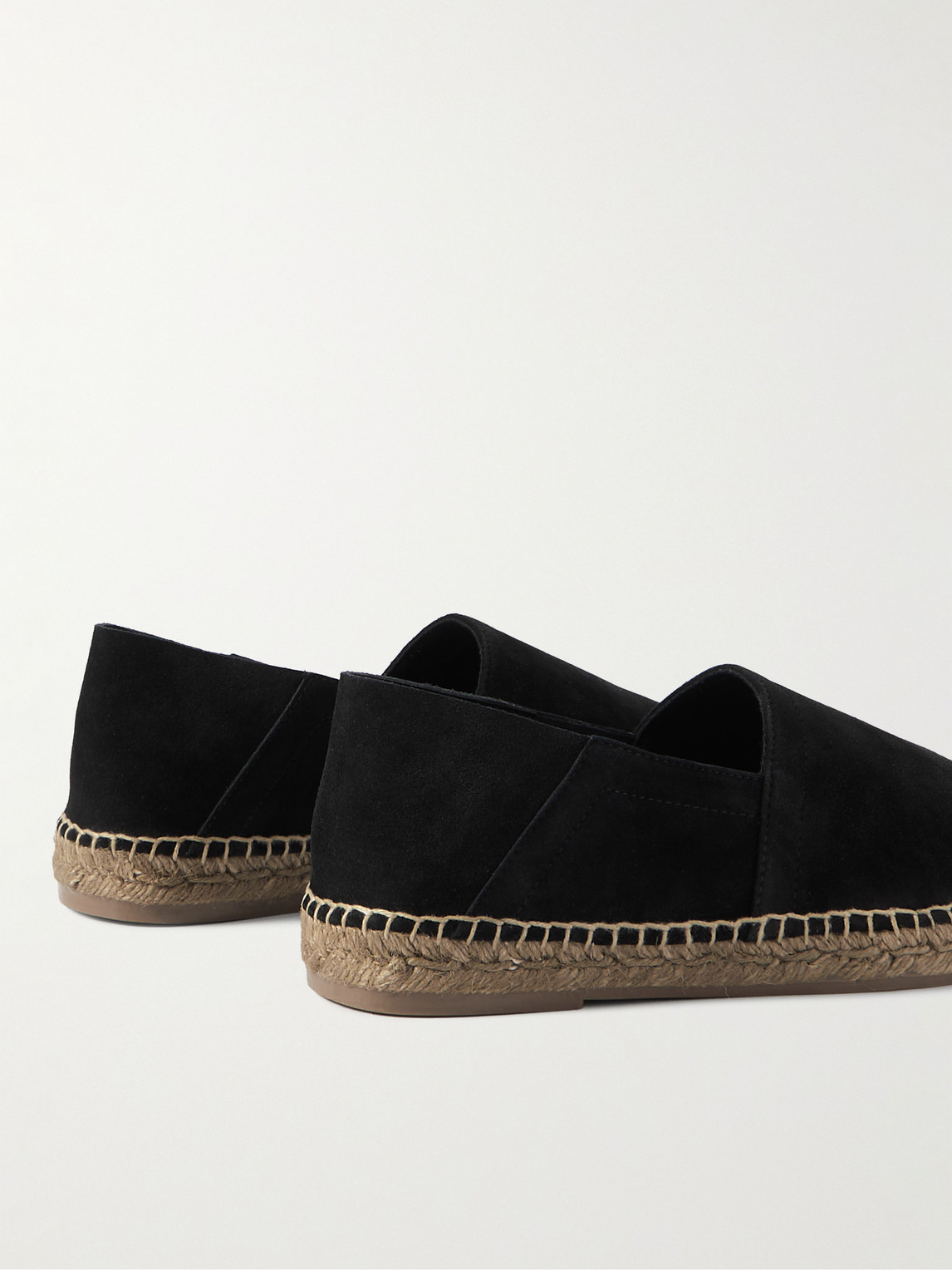 Shop Tom Ford Barnes Suede Espadrilles In Black