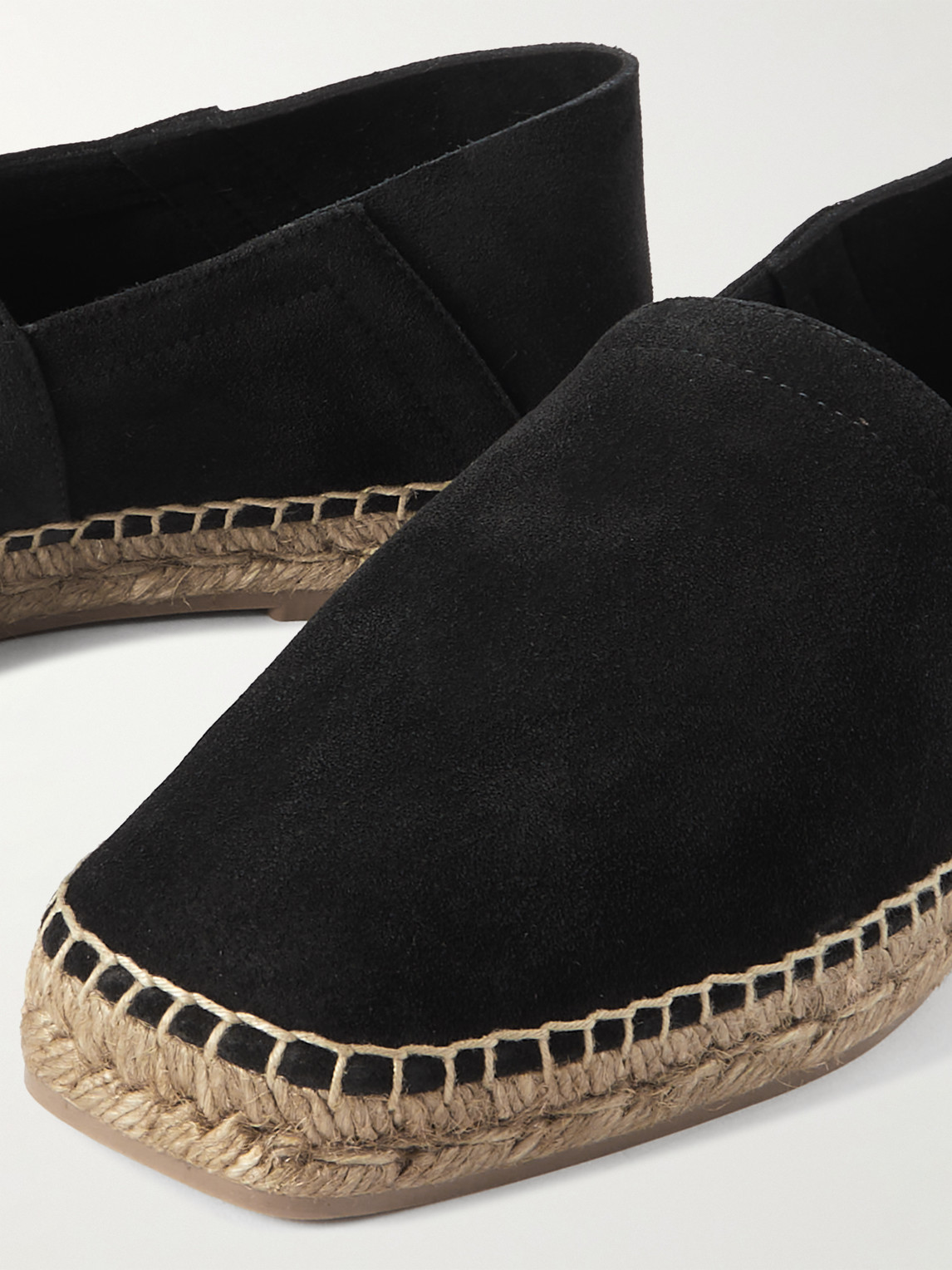 Shop Tom Ford Barnes Suede Espadrilles In Black