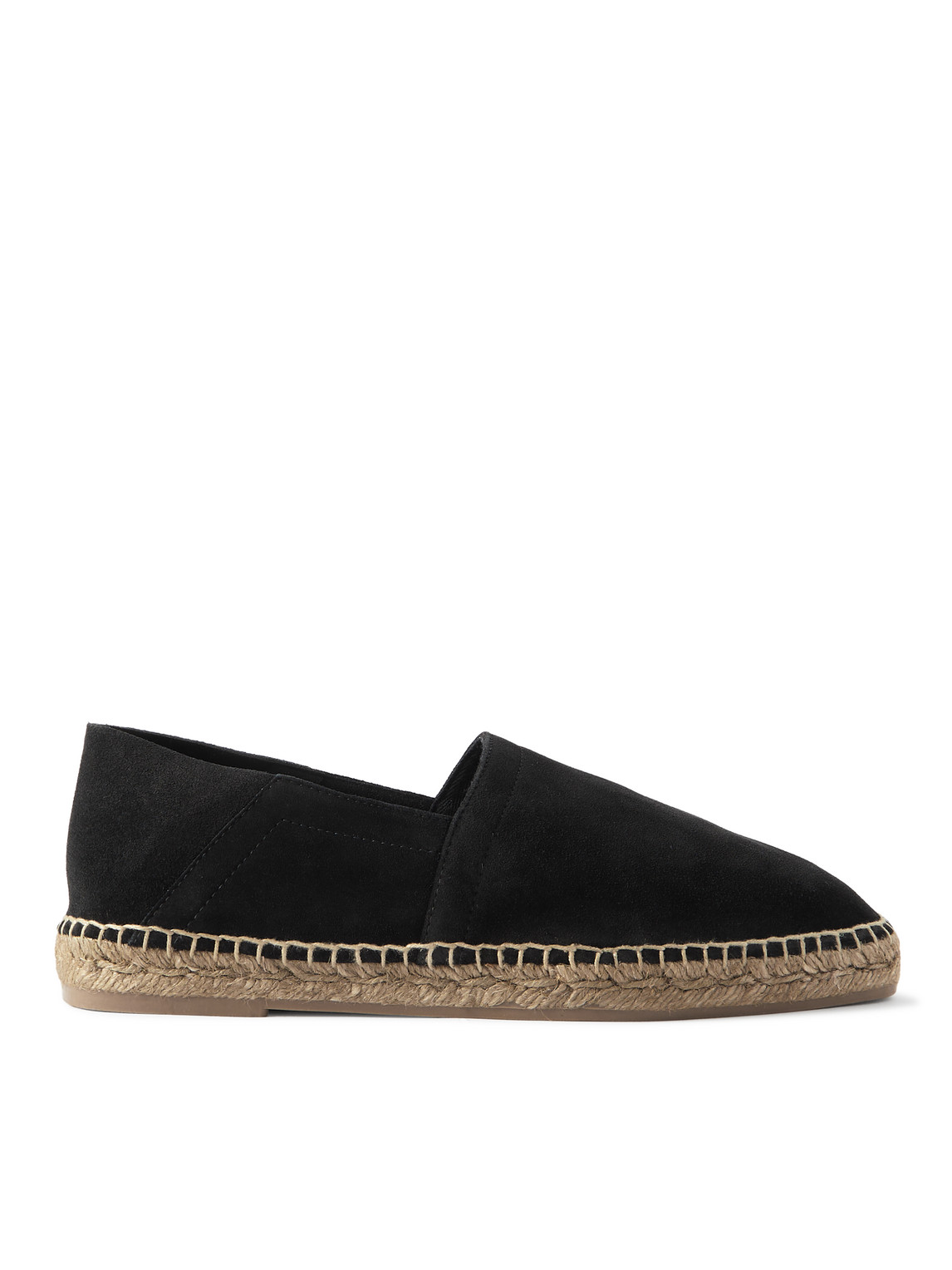 Shop Tom Ford Barnes Suede Espadrilles In Black