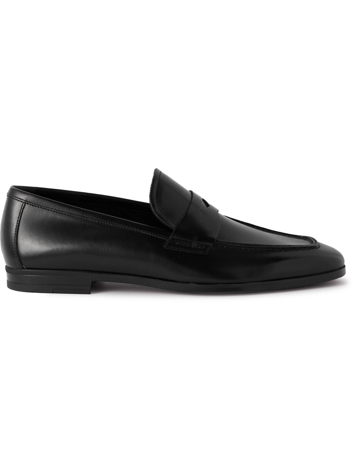 Tom Ford Sean Leather Penny Loafers In Black