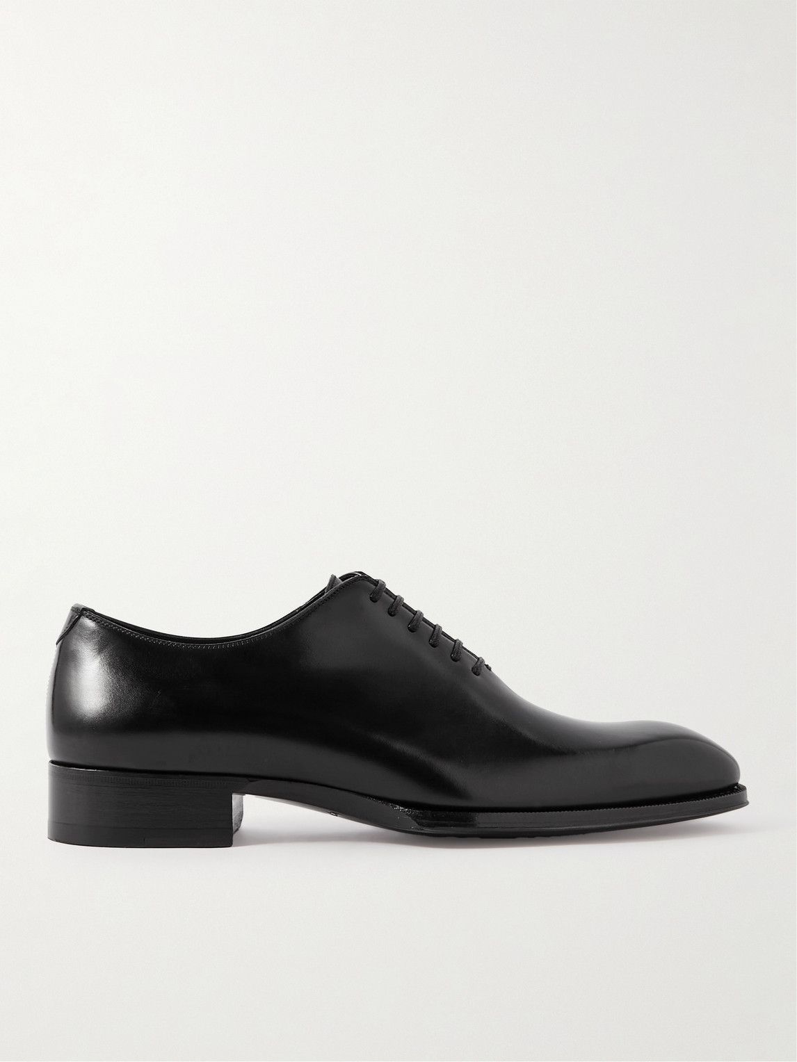 Tom Ford Elkan Whole-Cut Glossed-Leather Oxford Shoes - Men