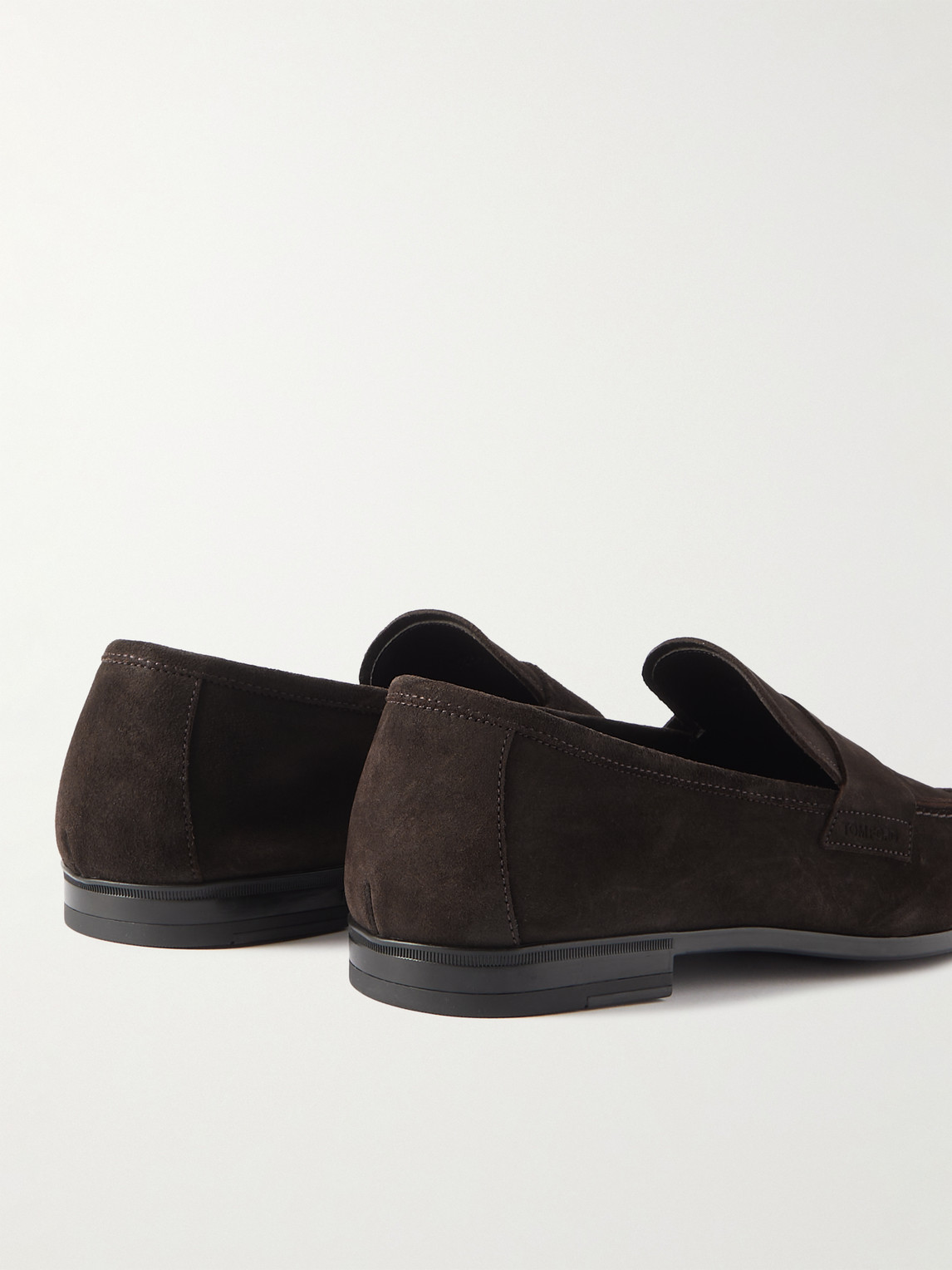 Tom Ford Sean Suede Penny Loafers In Brown