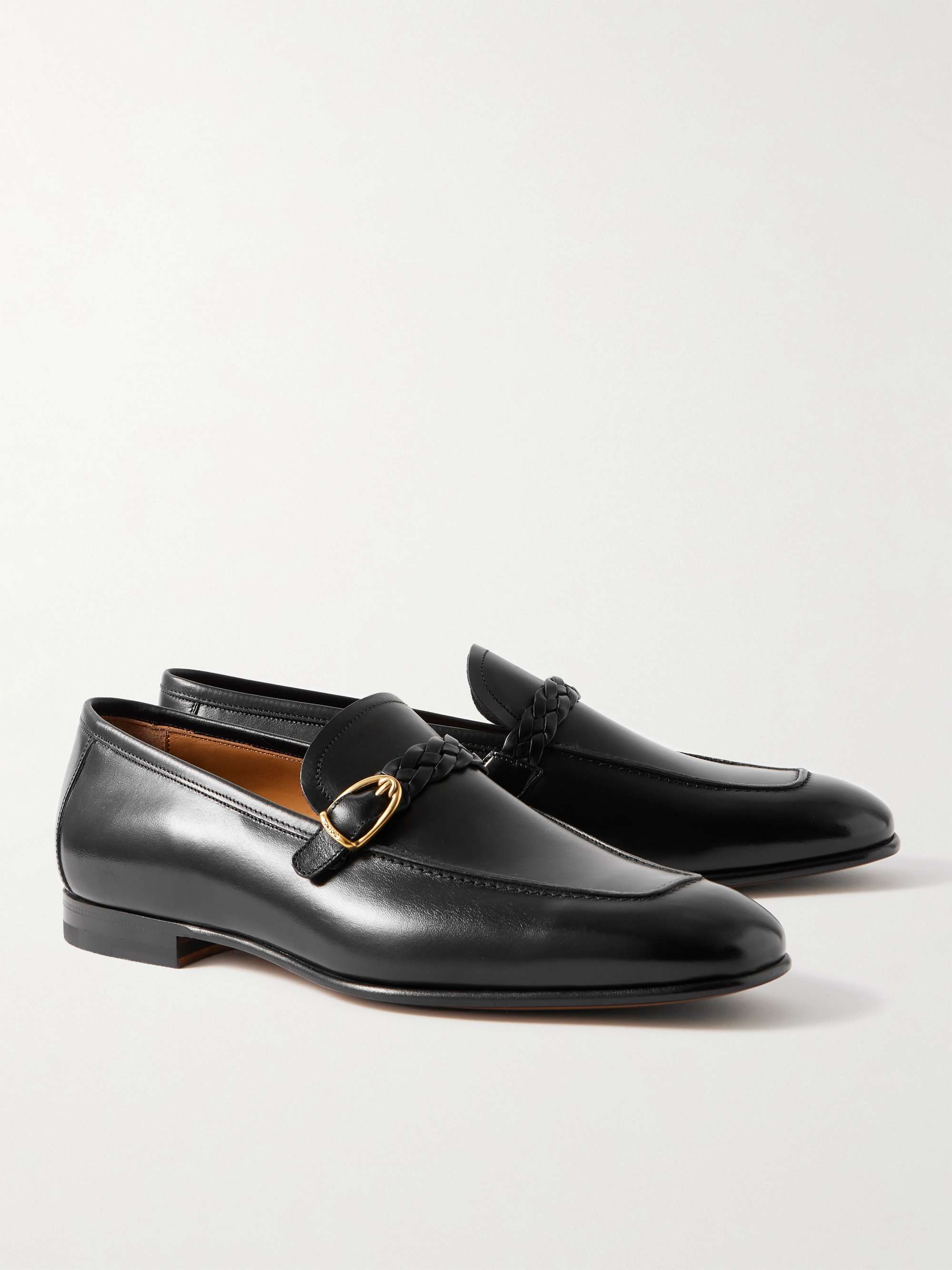 TOM FORD Martin Burnished-Leather Loafers for Men | MR PORTER