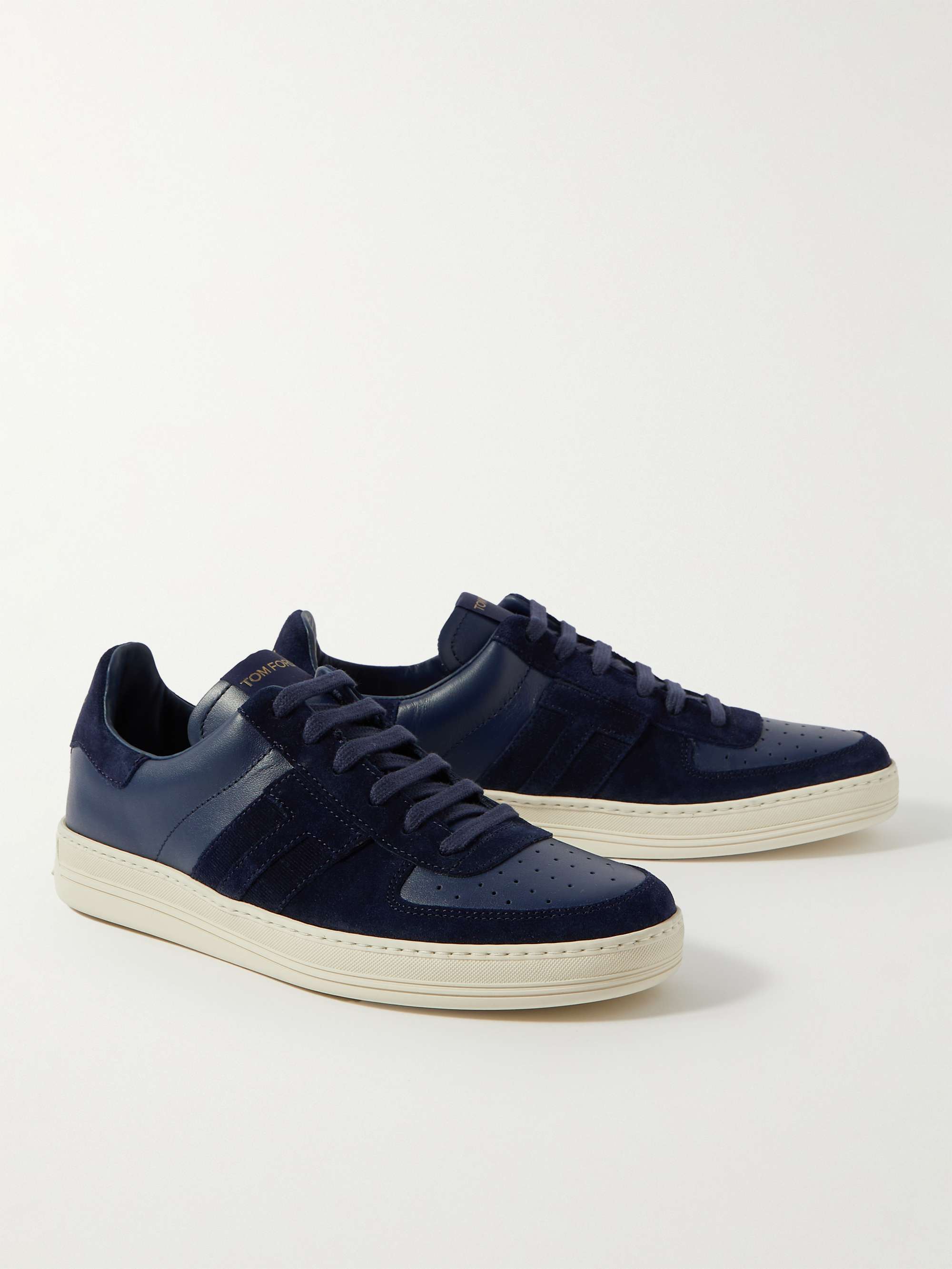 TOM FORD Radcliffe Suede and Leather Sneakers for Men | MR PORTER