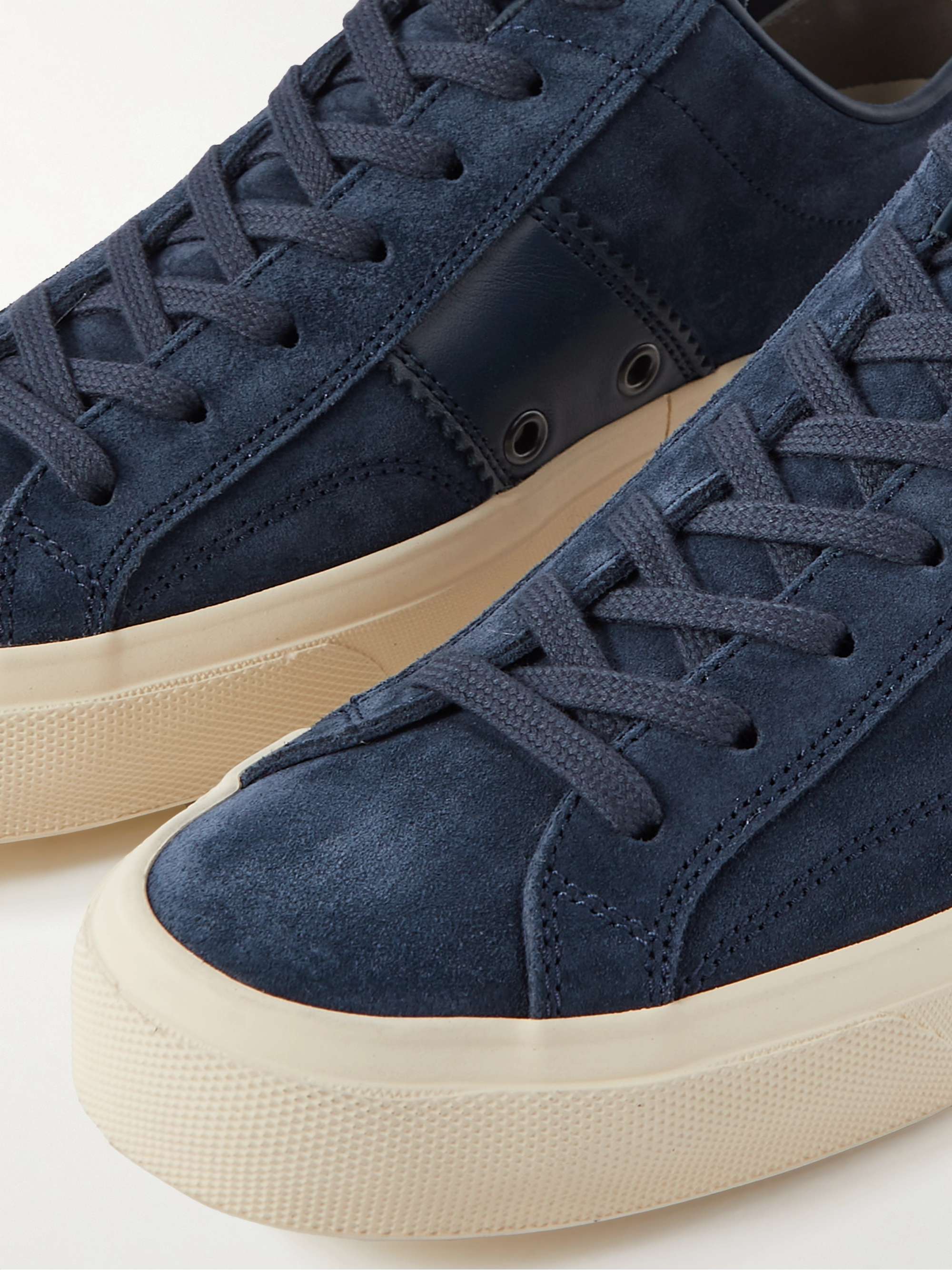Cambridge Leather-Trimmed Suede Sneakers