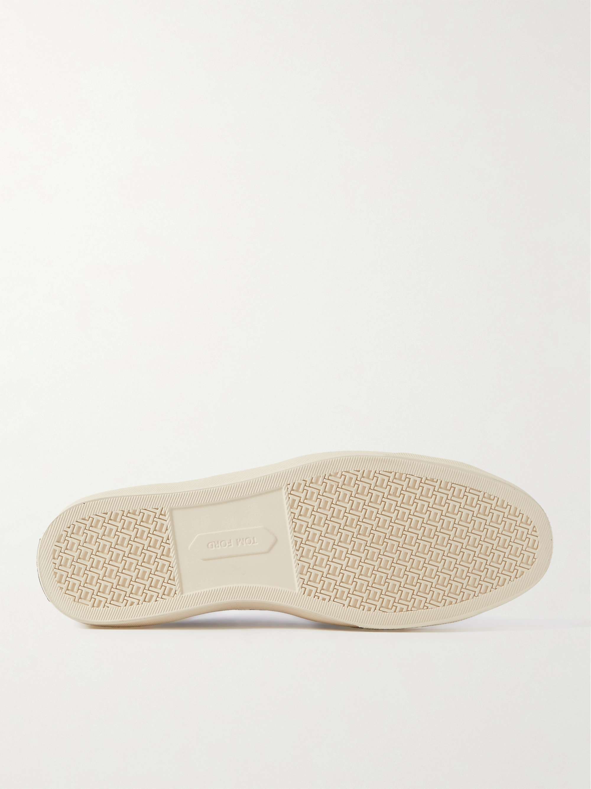 TOM FORD Cambridge Leather-Trimmed Suede Sneakers