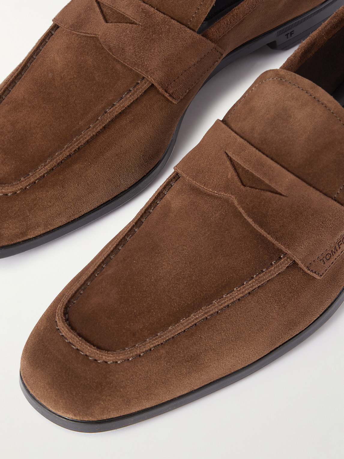Shop Tom Ford Suede Loafers In Brown