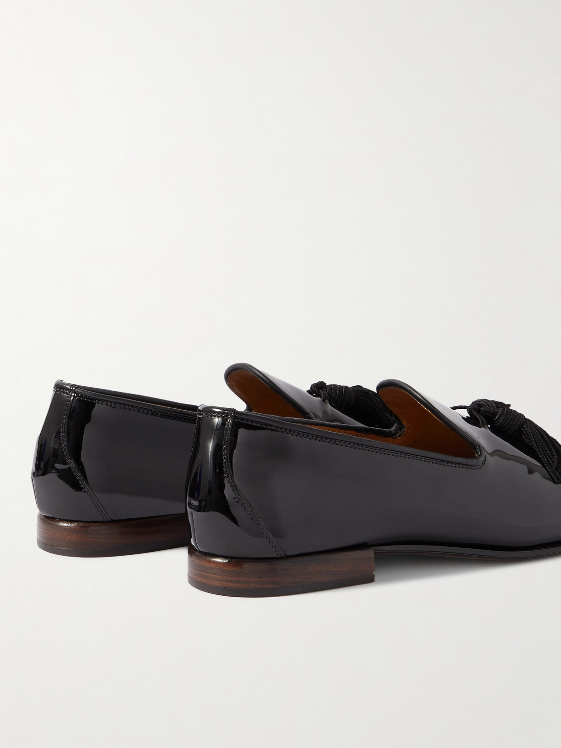 Shop Tom Ford Nicolas Tasselled Patent-leather Loafers In Black
