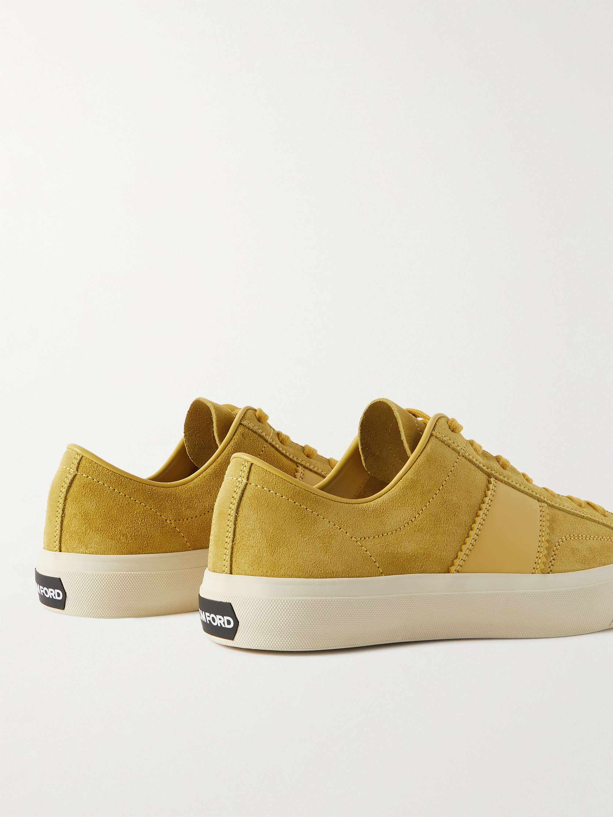 TOM FORD Cambridge Leather-Trimmed Suede Sneakers