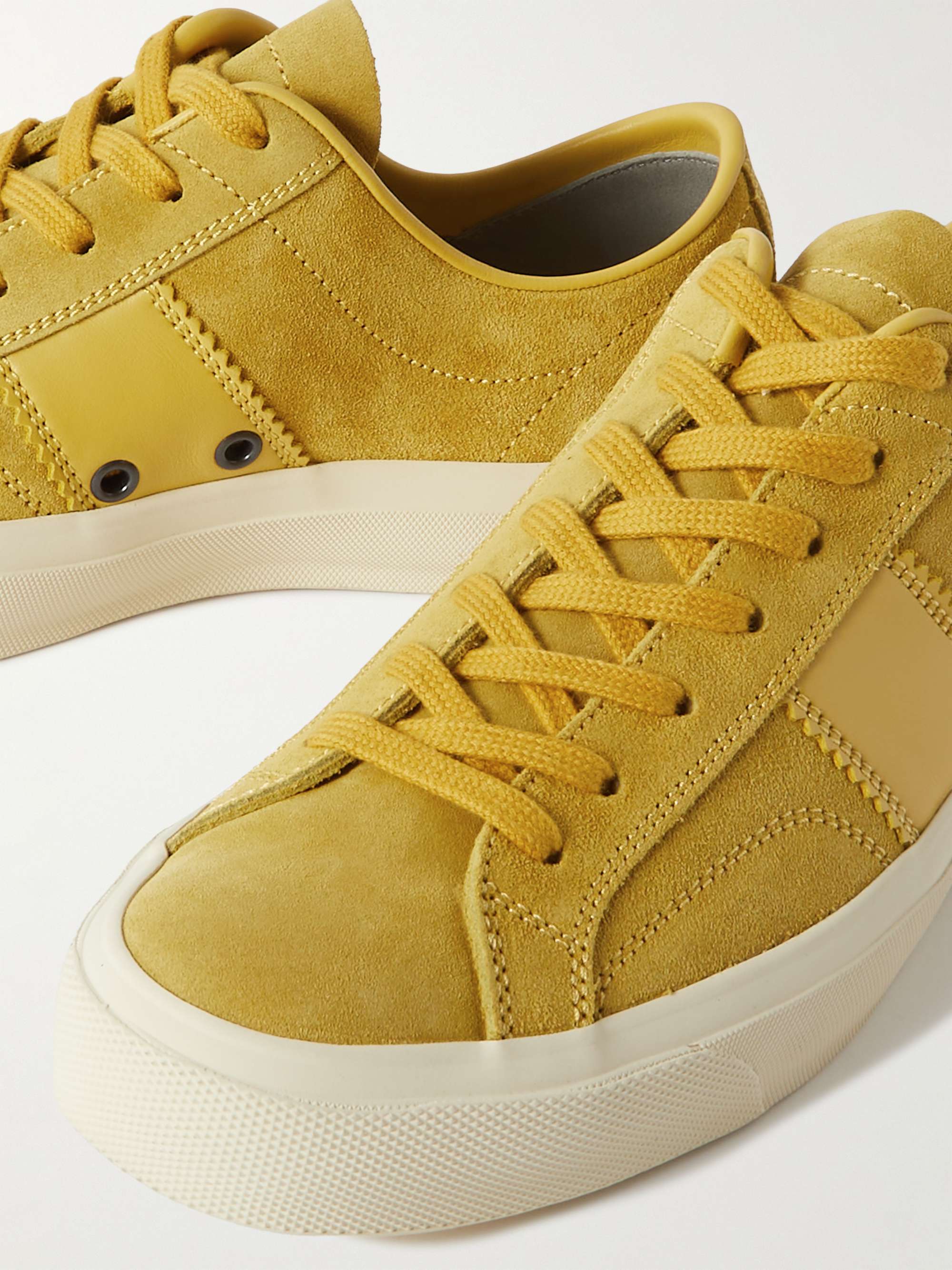 TOM FORD Cambridge Leather-Trimmed Suede Sneakers
