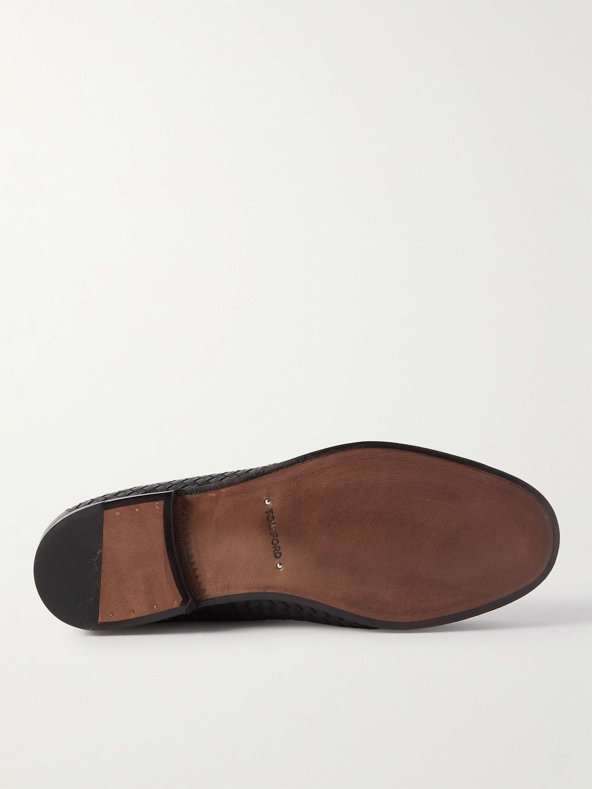 TOM FORD Neville Woven Leather Loafers for Men | MR PORTER