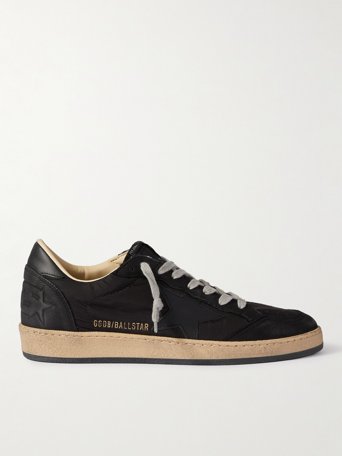 Golden Goose Ball Star Distressed Nubuck and Leather-Trimmed Nylon Sneakers - Men