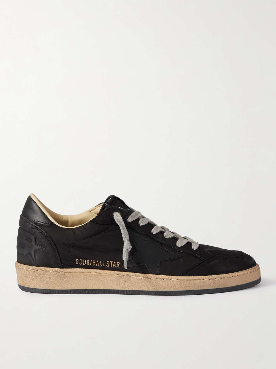 GOLDEN GOOSE Ball Star Distressed Nubuck and Leather-Trimmed Nylon ...
