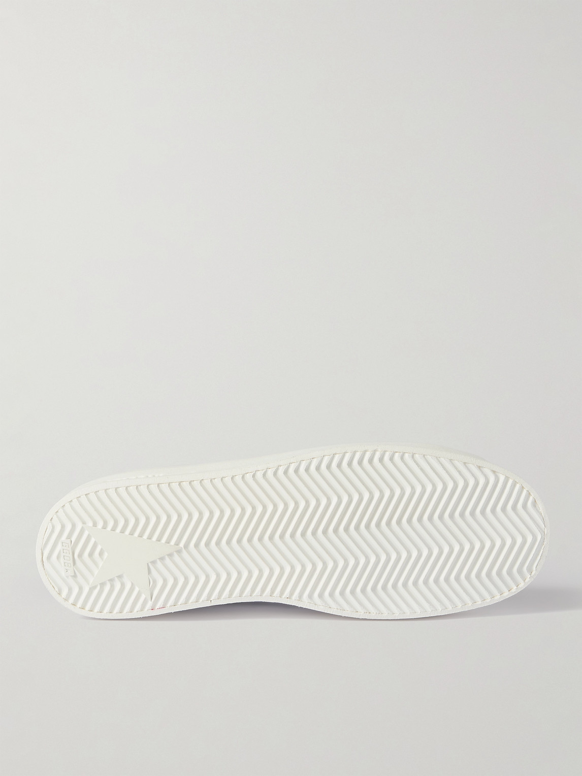 Golden Goose Leather Sneakers Featuring Perforated Detailing In White