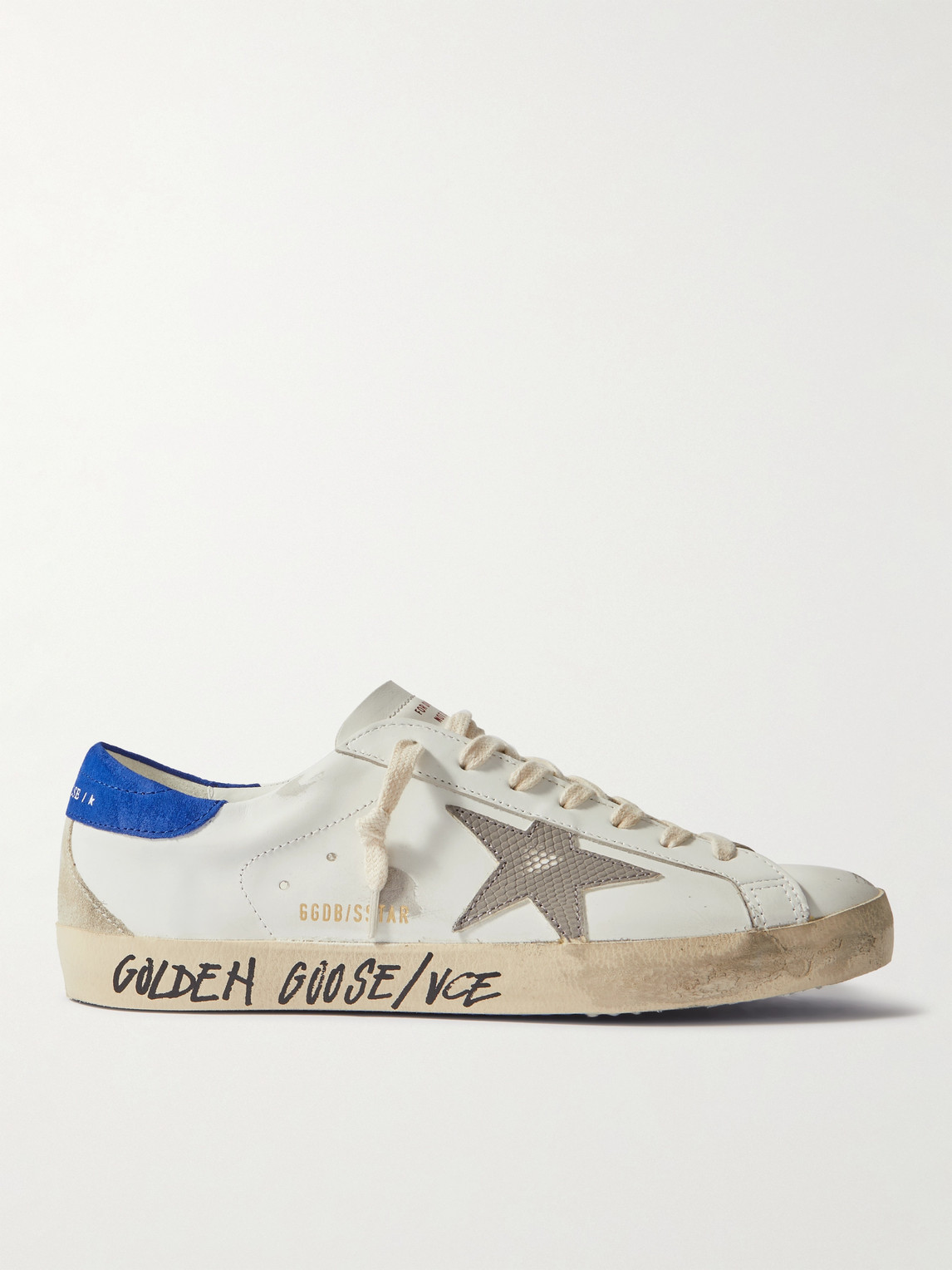 Golden Goose Super-Star Distressed Printed Suede-Trimmed Leather Sneakers - Men