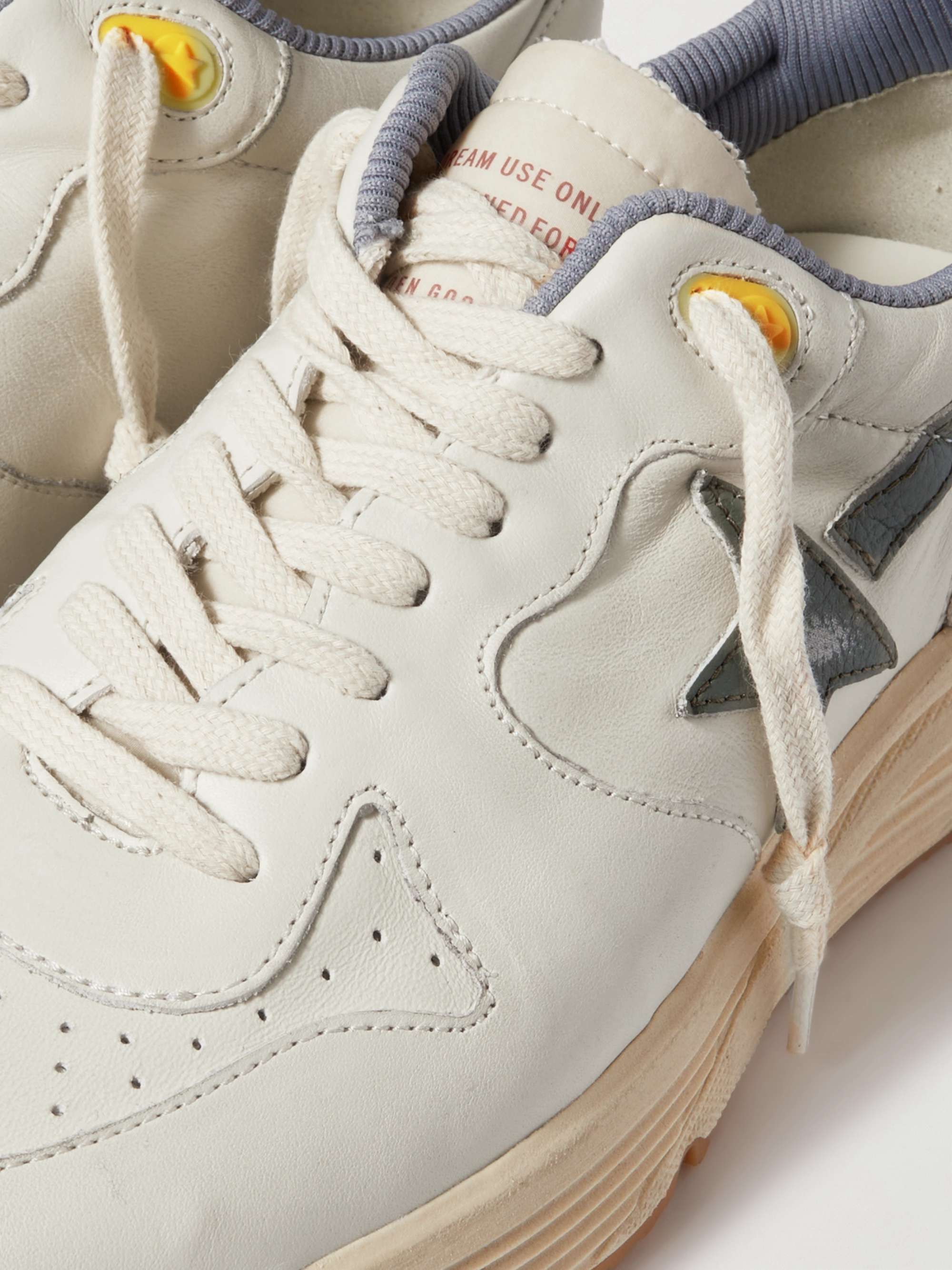GOLDEN GOOSE Running Sole Distressed Leather, Nylon and Suede Sneakers for  Men | MR PORTER