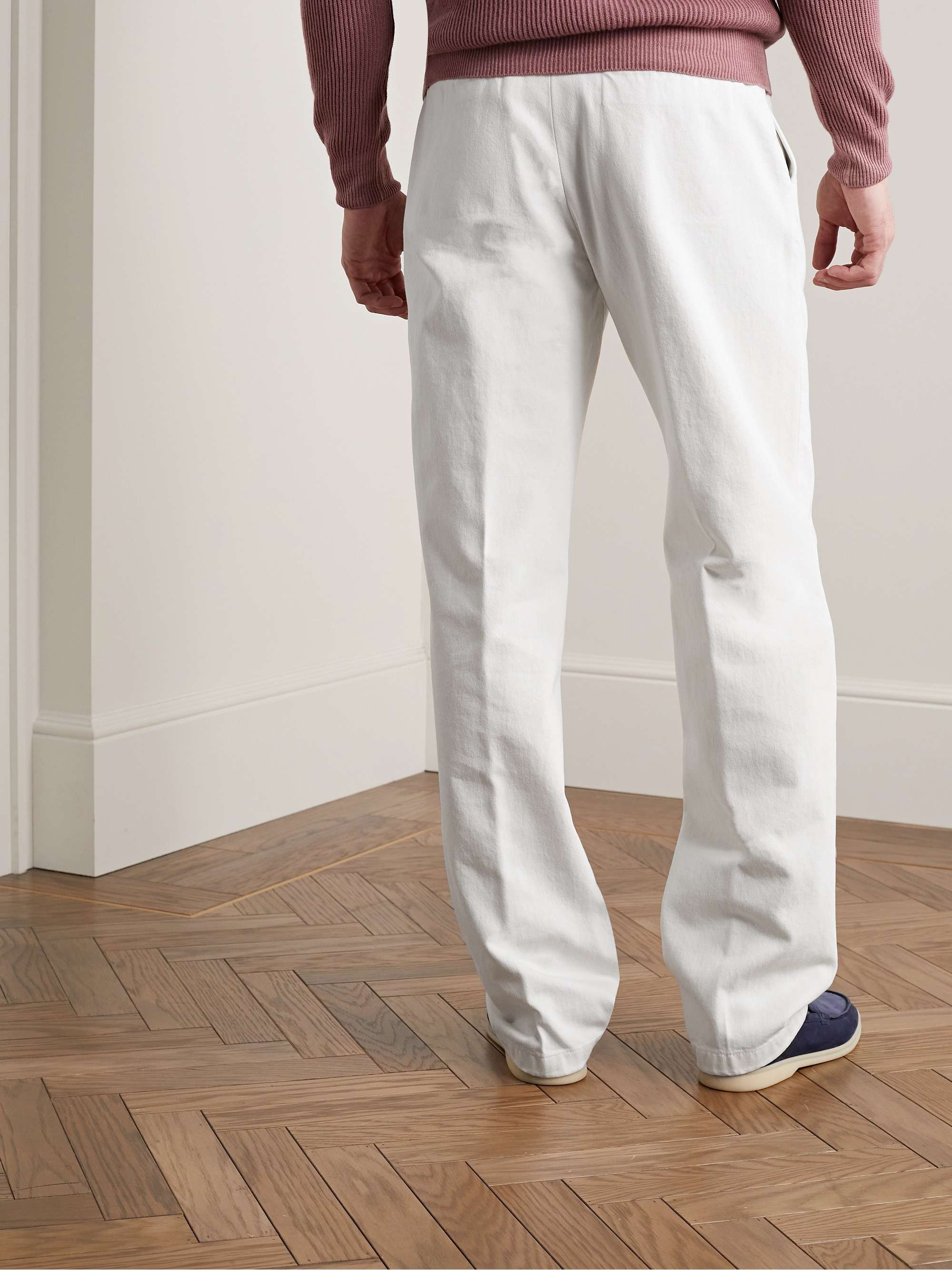 LORO PIANA Straight-Leg Cotton-Twill Trousers