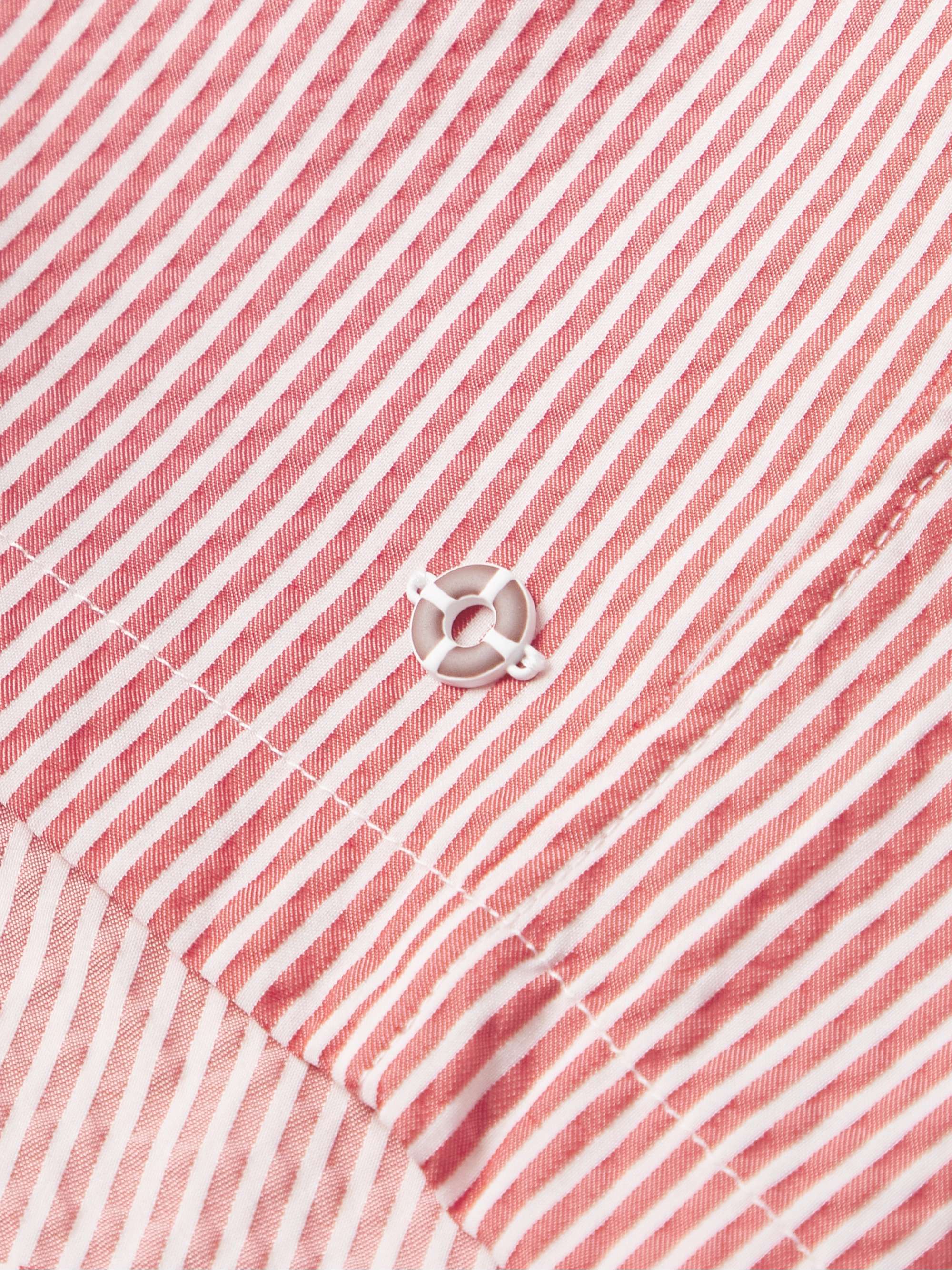 LORO PIANA Straight-Leg Striped Mid-Length Swim Shorts