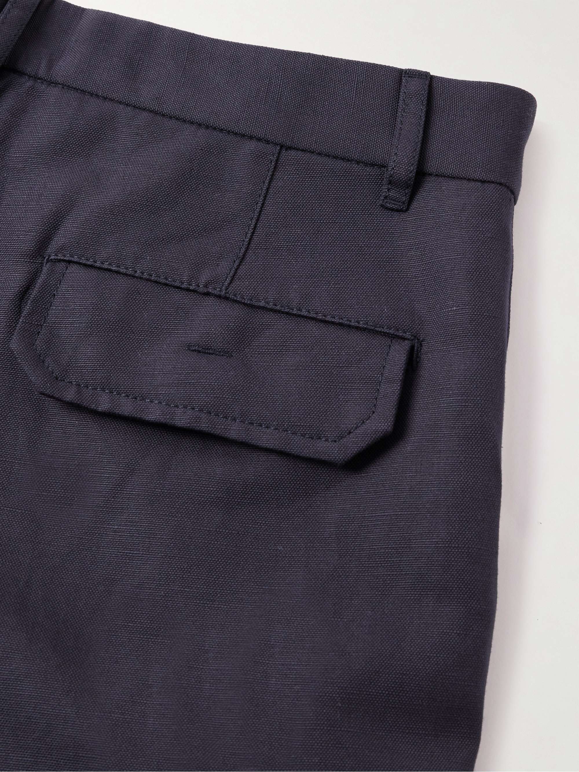 LORO PIANA Straight-Leg Cotton and Linen-Blend Cargo Shorts