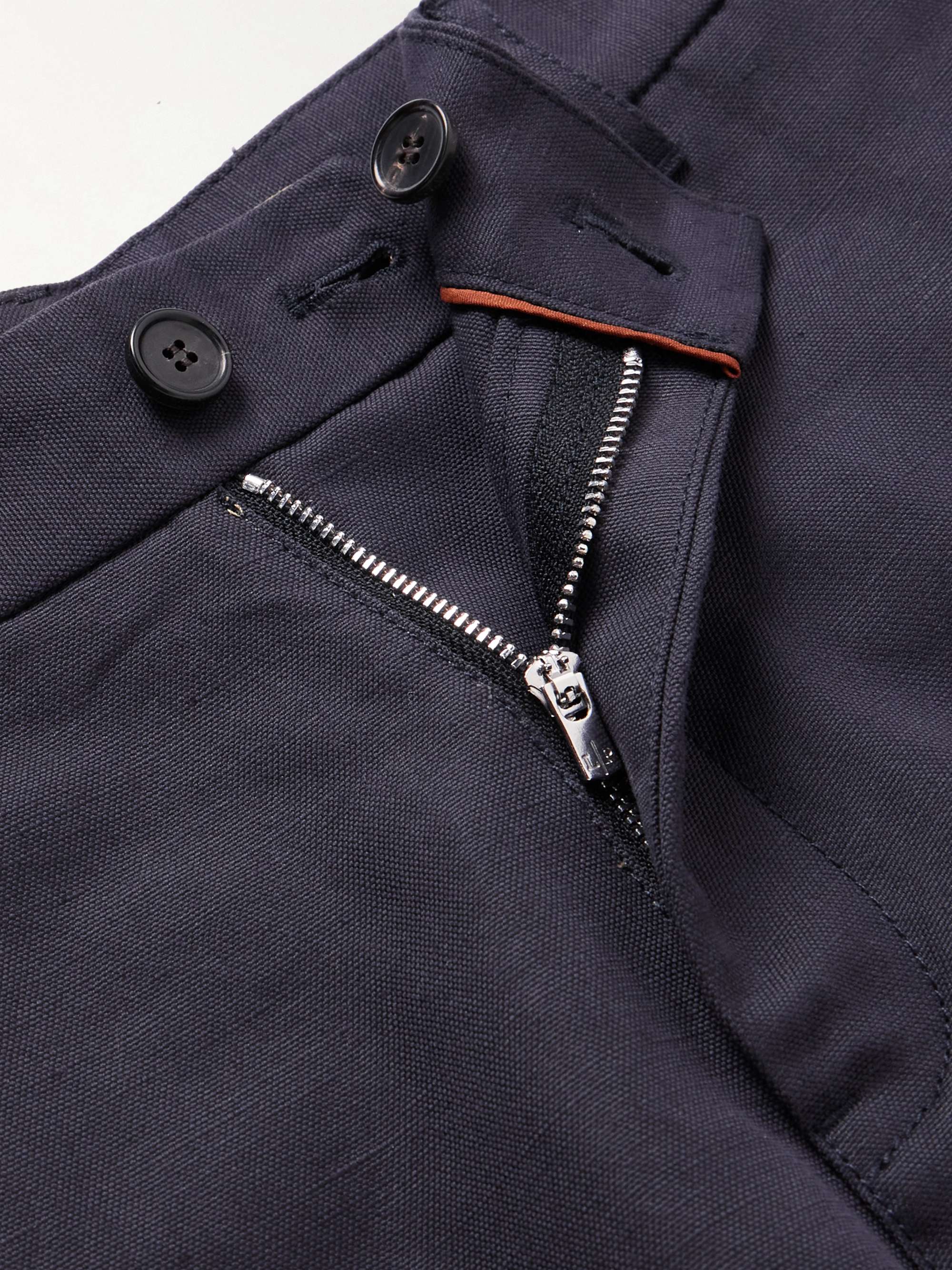 LORO PIANA Straight-Leg Cotton and Linen-Blend Cargo Shorts