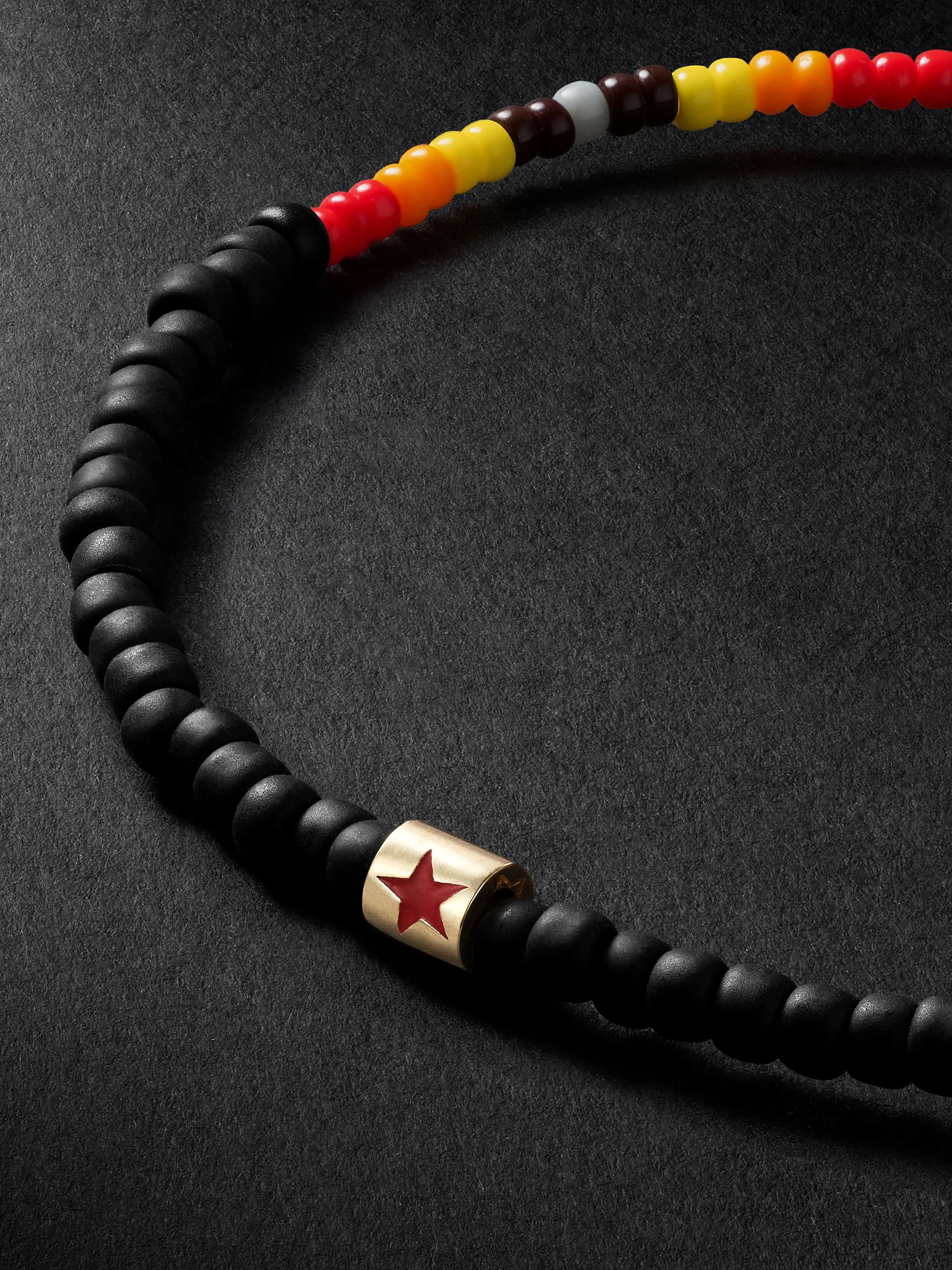 LUIS MORAIS Gold and Enamel Beaded Bracelet