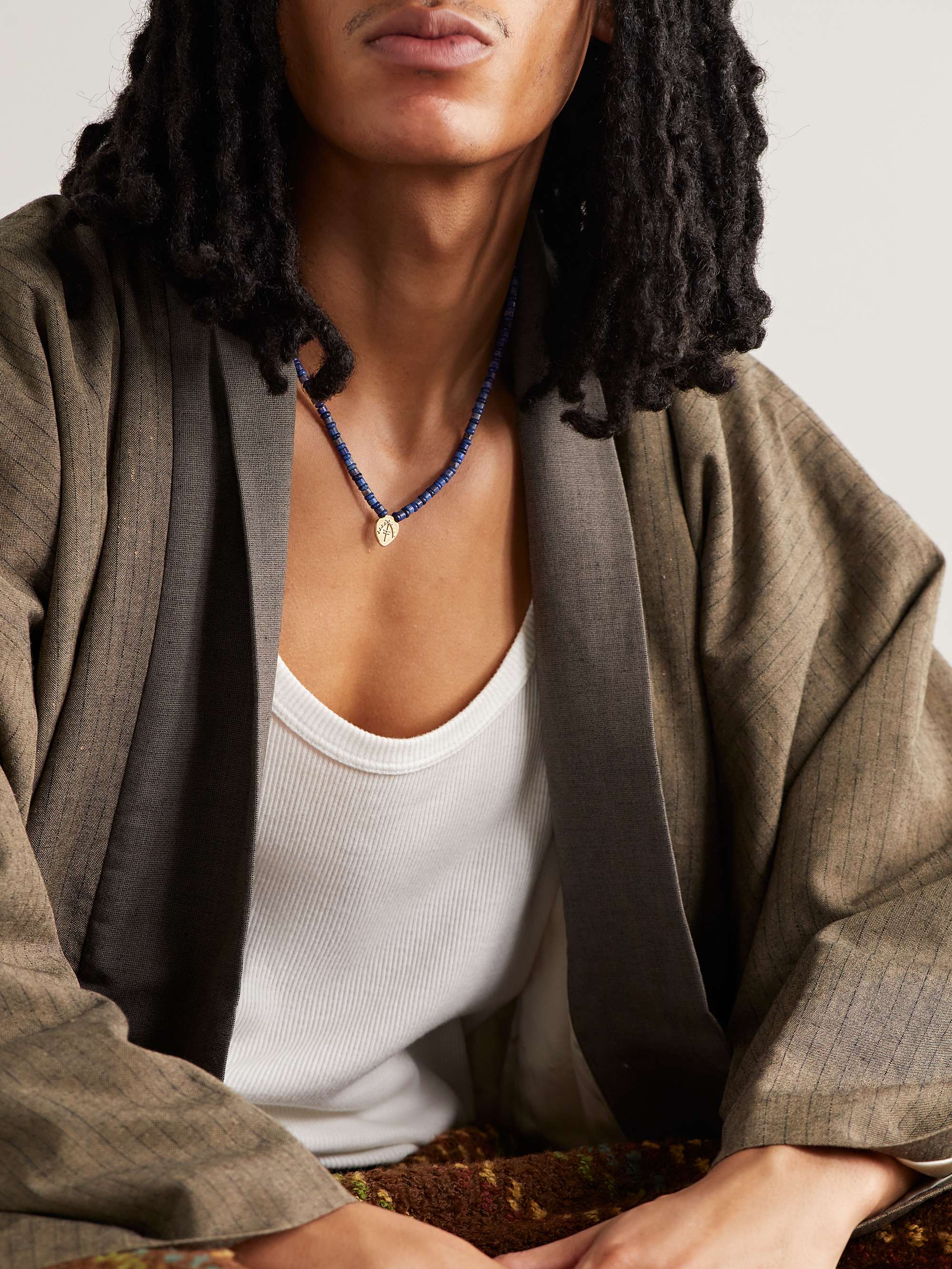 Mens lapis necklace shop