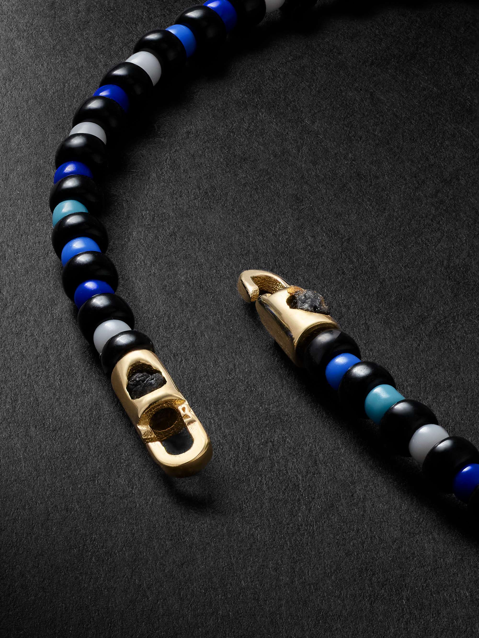 LUIS MORAIS Gold Sapphire Beaded Bracelet