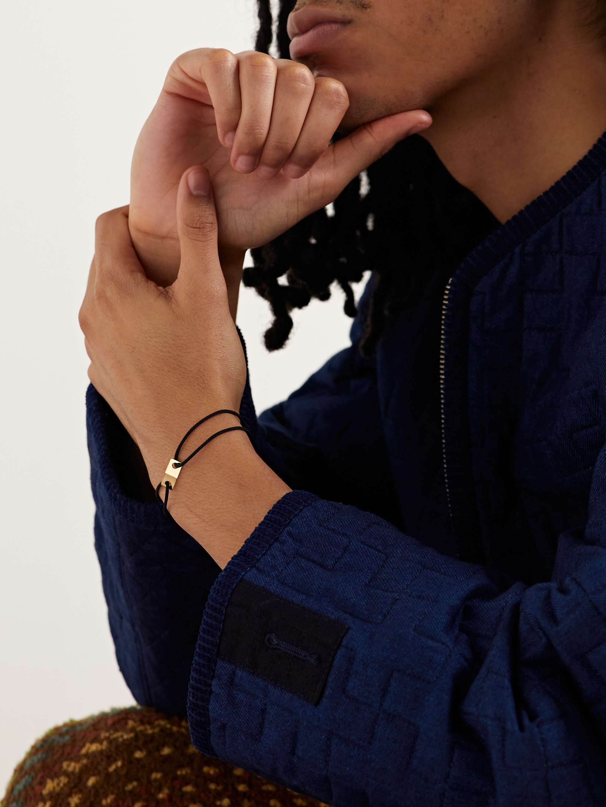LUIS MORAIS Gold and Cord Bracelet