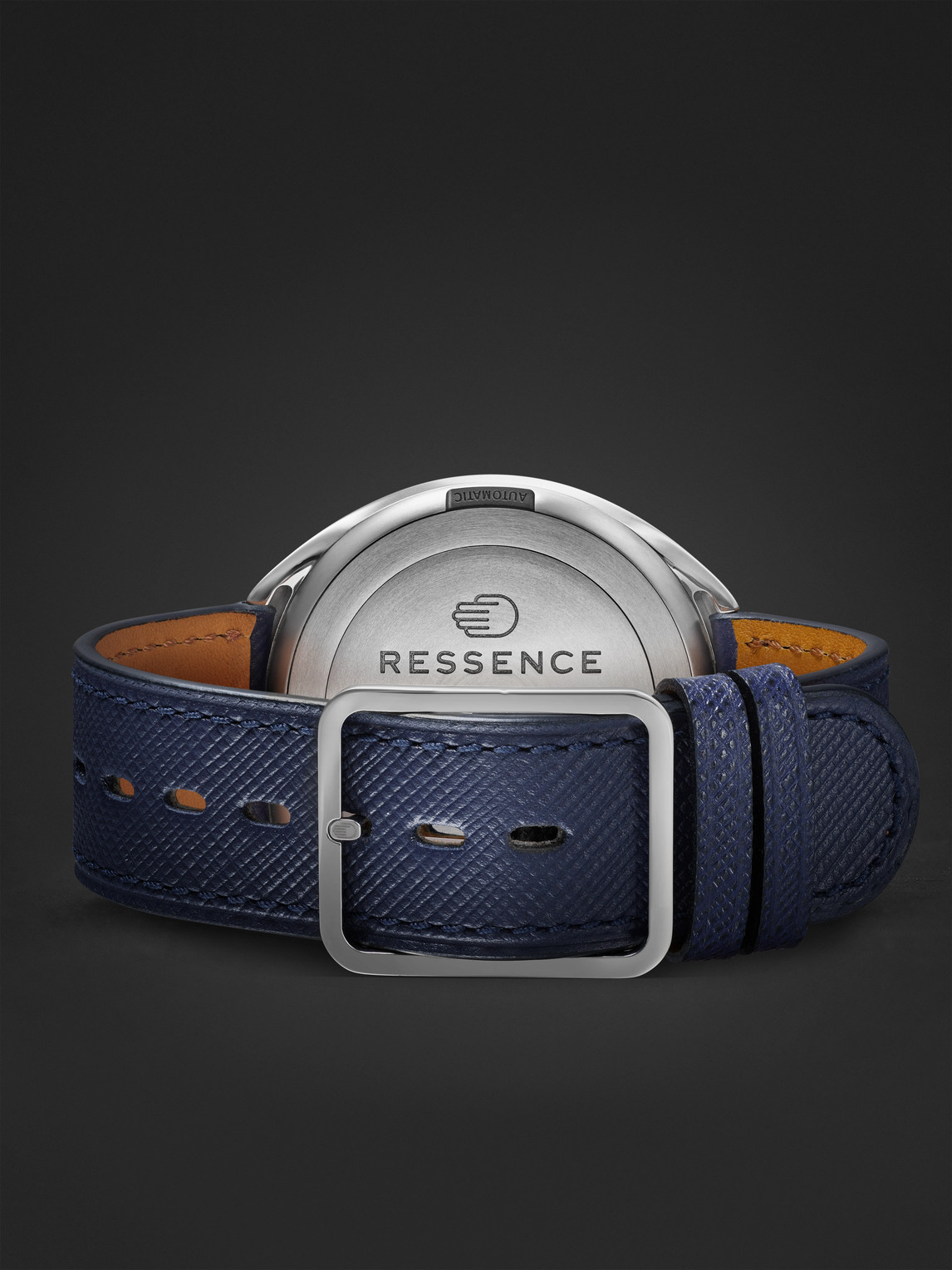 Shop Ressence Type 1 Automatic 42mm Titanium And Leather Watch, Ref. No. Type 1 Slim N In Blue