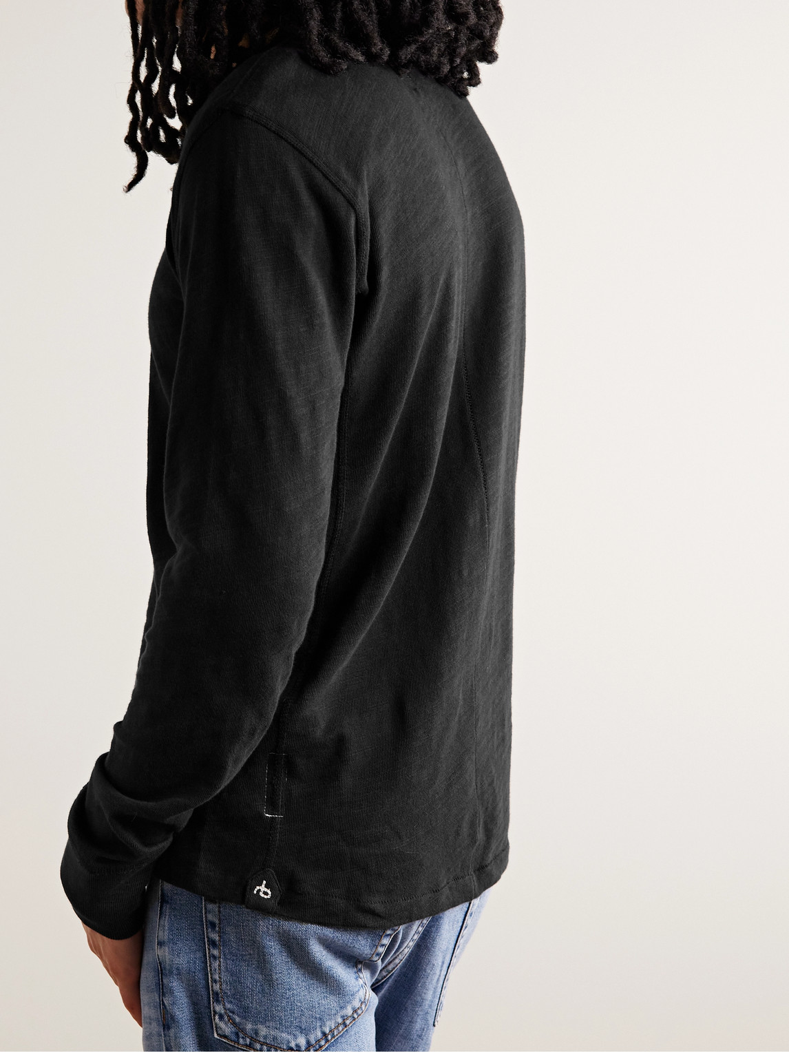Cotton-Jersey Henley T-Shirt