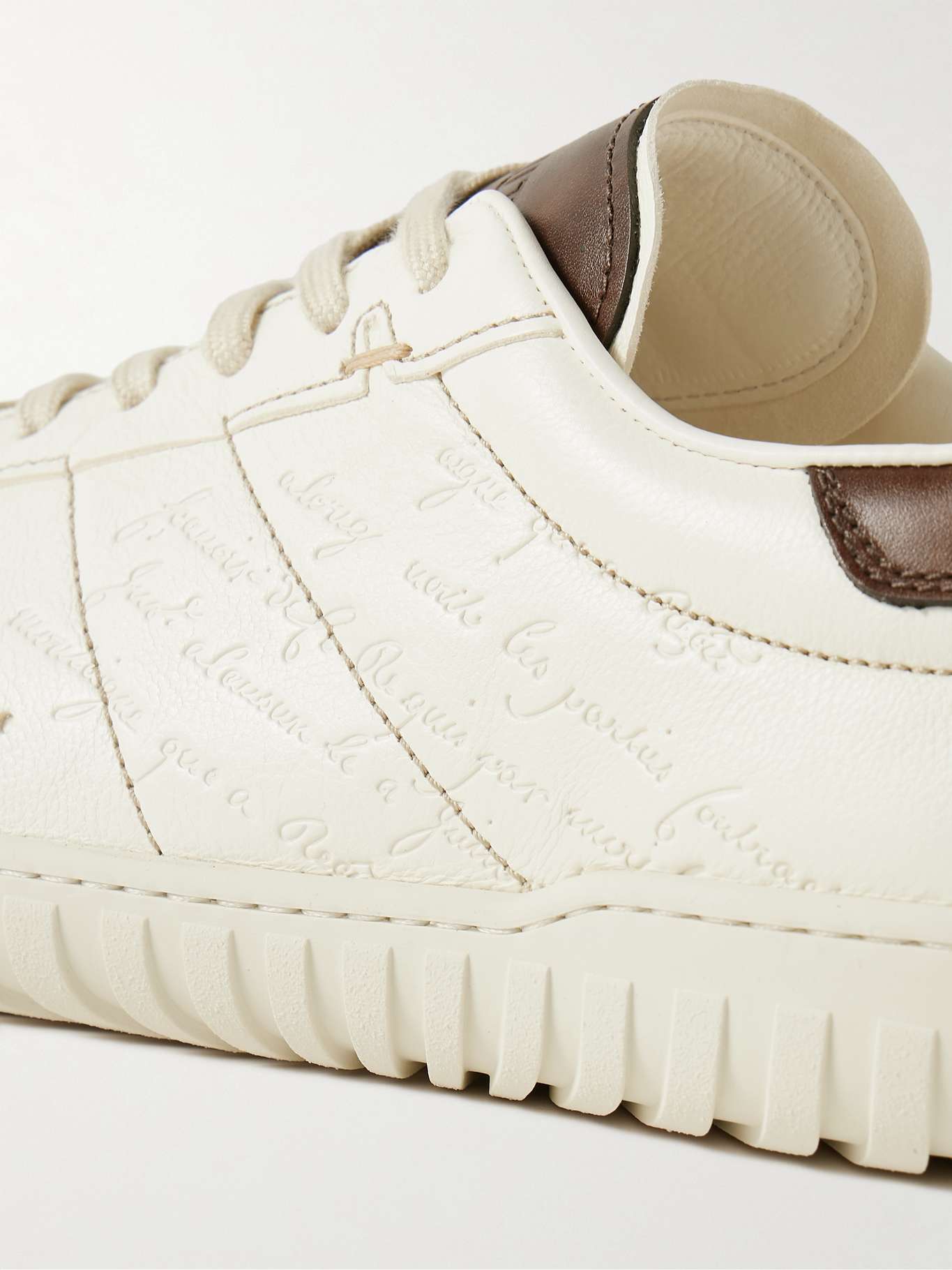 BERLUTI Trainer Scritto Suede-Trimmed Venezia Leather Sneakers for Men ...