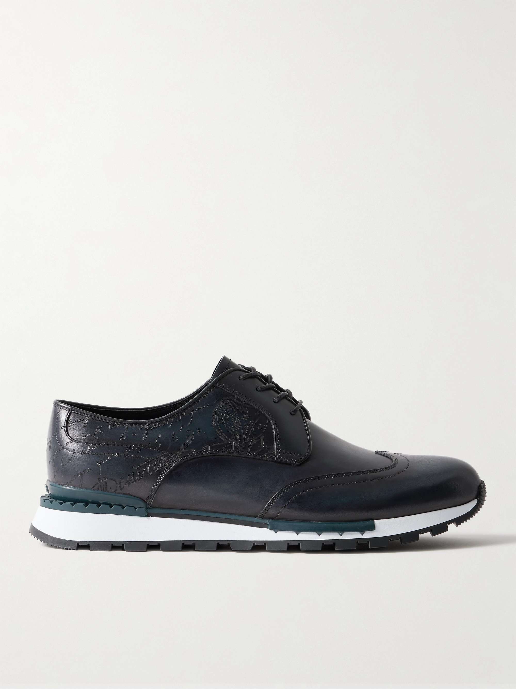 BERLUTI Fast Track Scritto Venezia Leather Sneakers for Men | MR PORTER