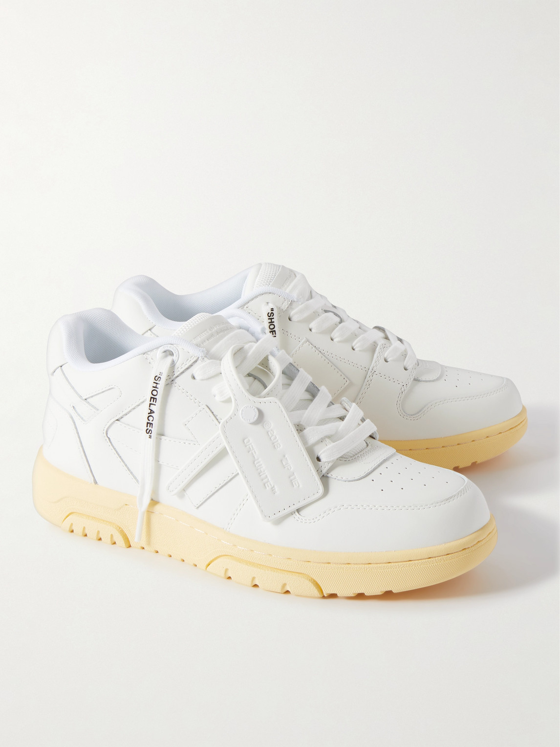 Shop Off-white Out Of Office Leather Sneakers In White